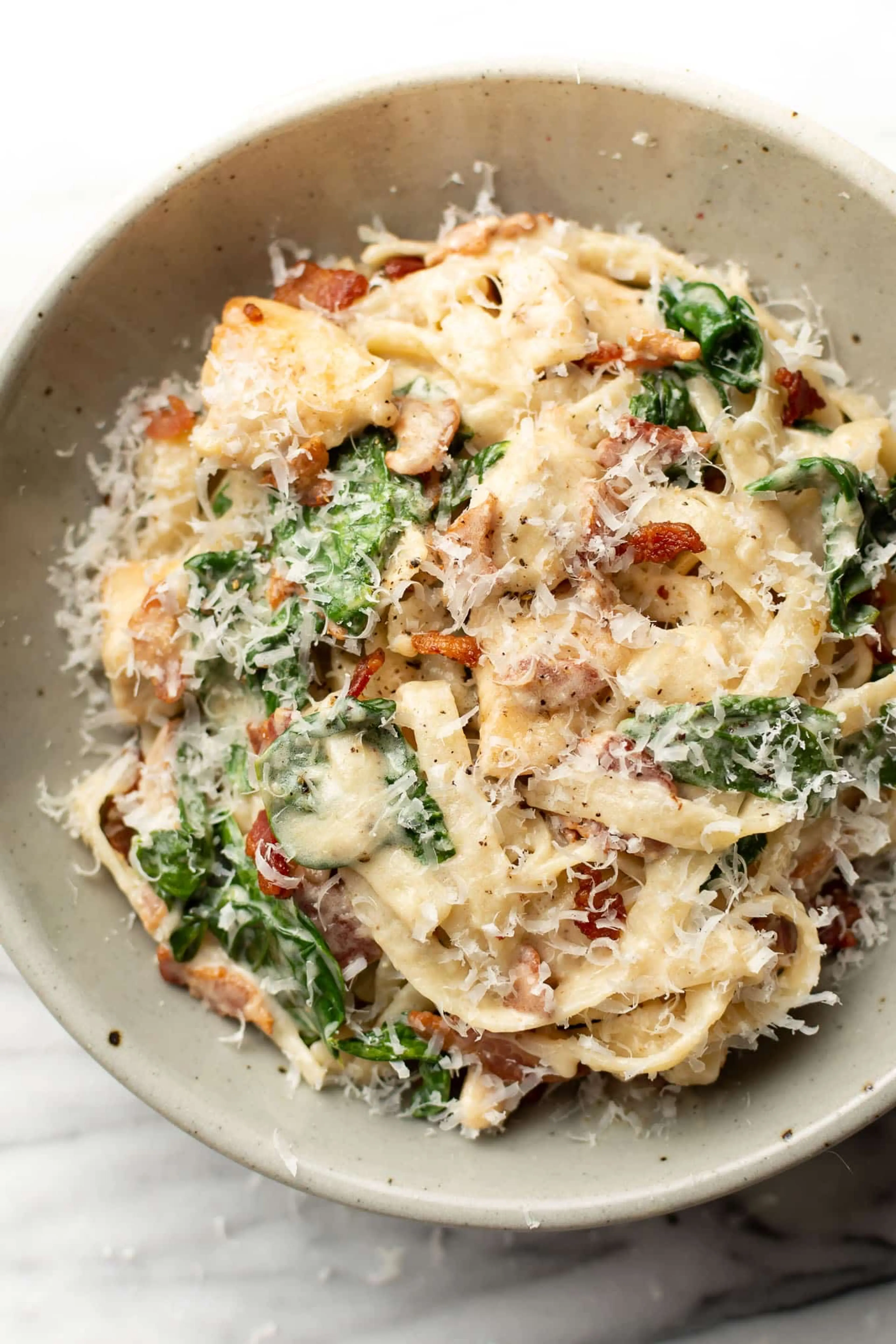 Chicken Bacon Spinach Pasta | Umami