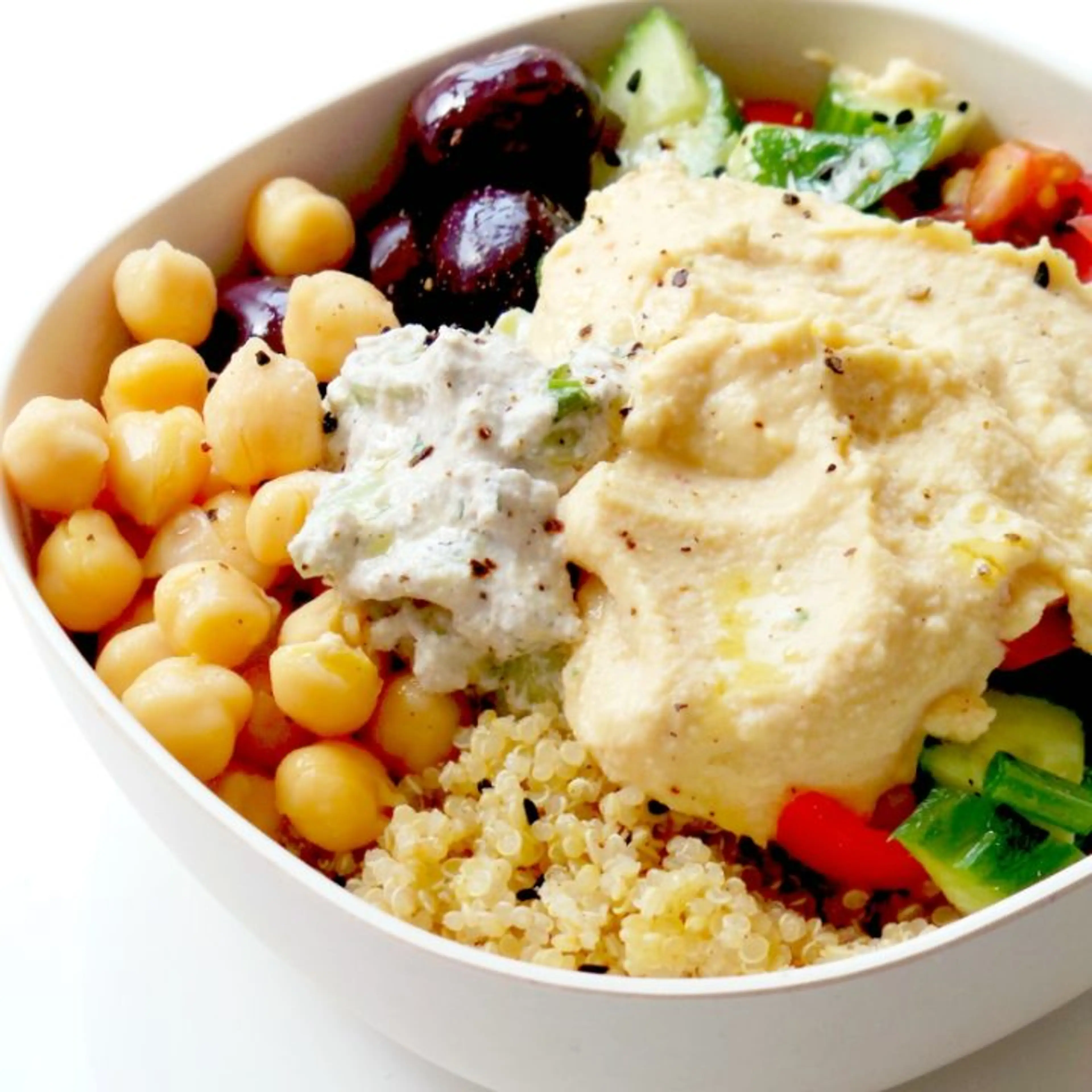 5-Minute Mediterranean Bowl – Healthy Lunch Meal Prep Recipe