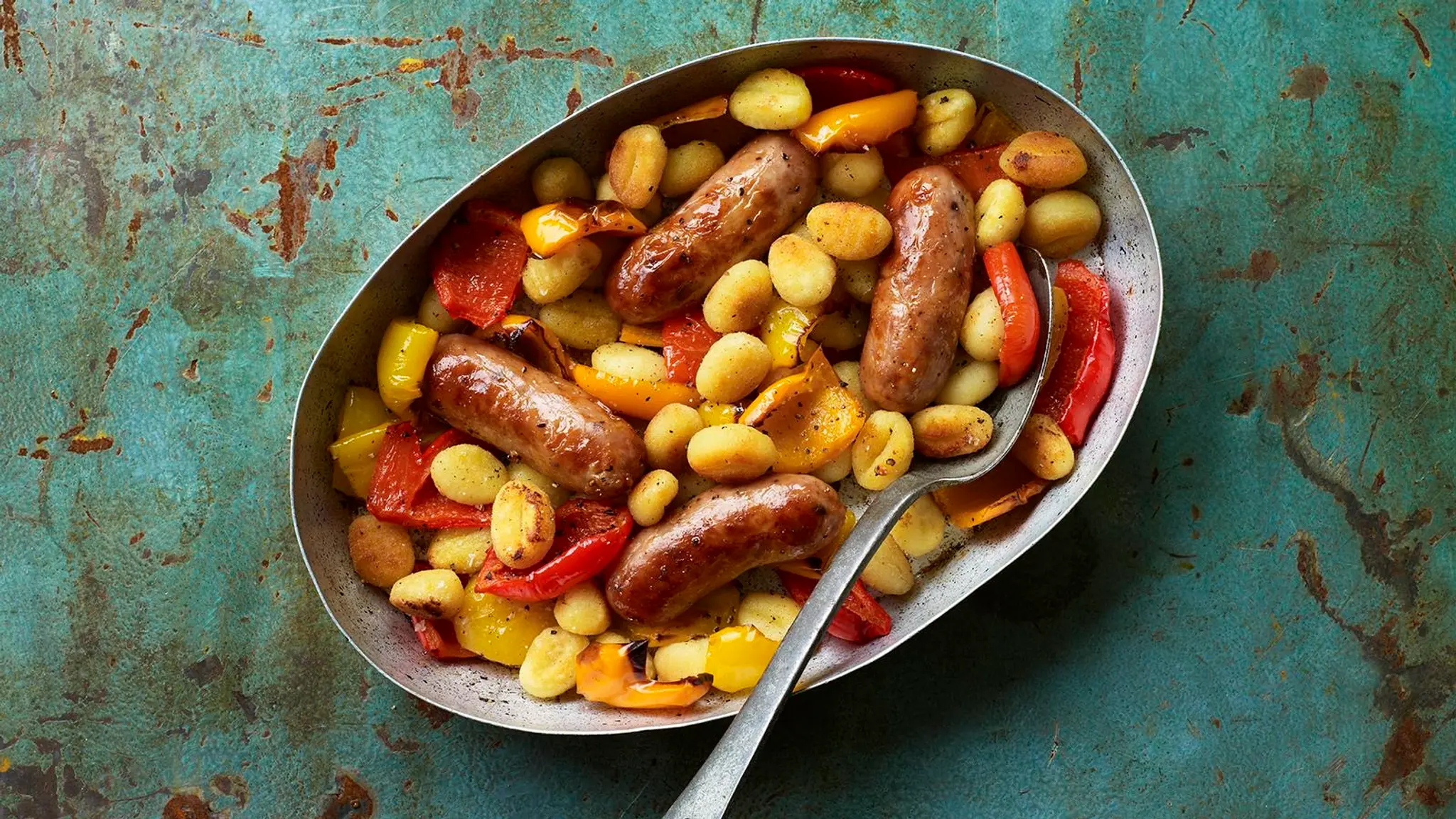 Sausage bake with gnocchi