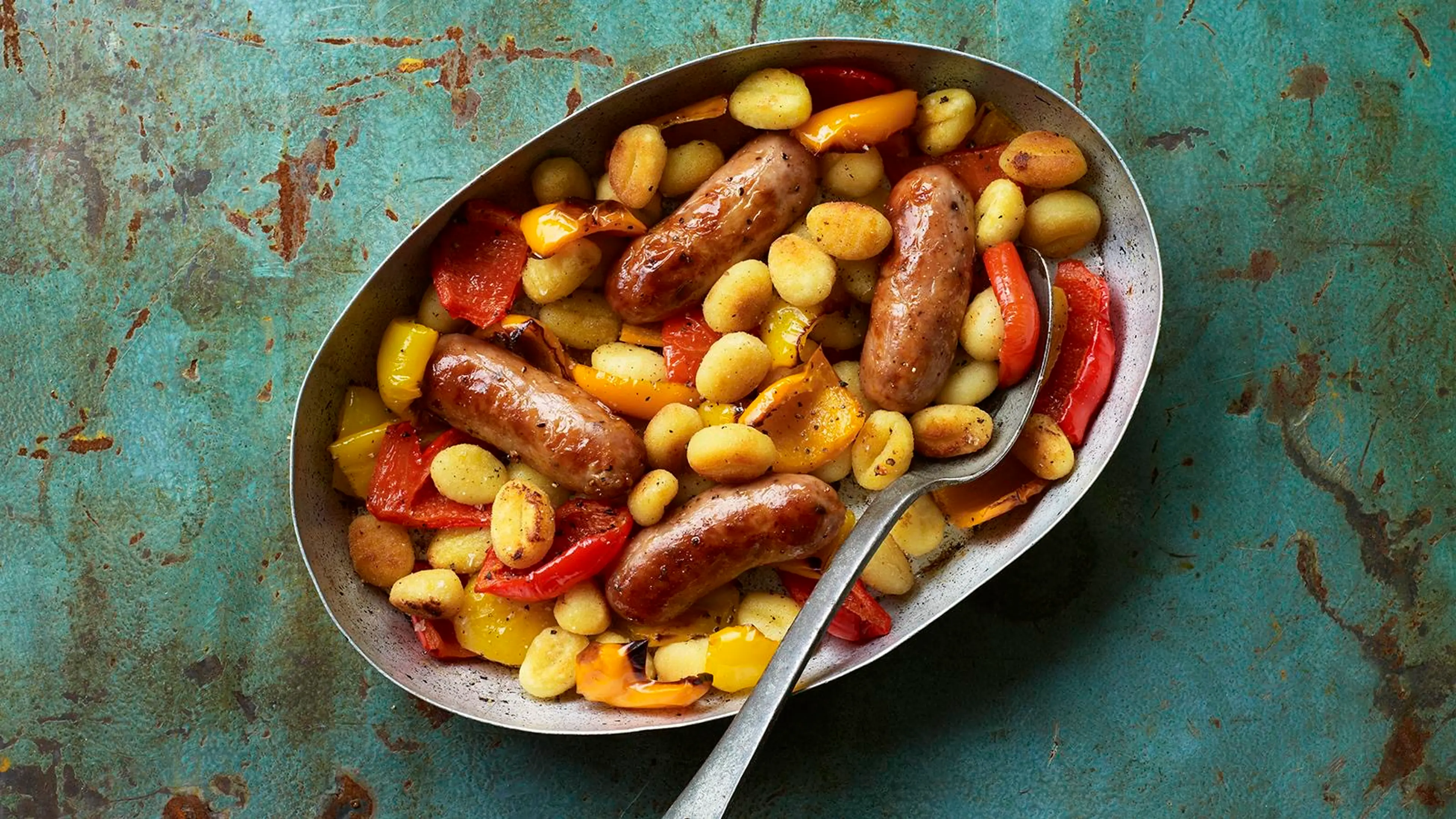 Sausage bake with gnocchi