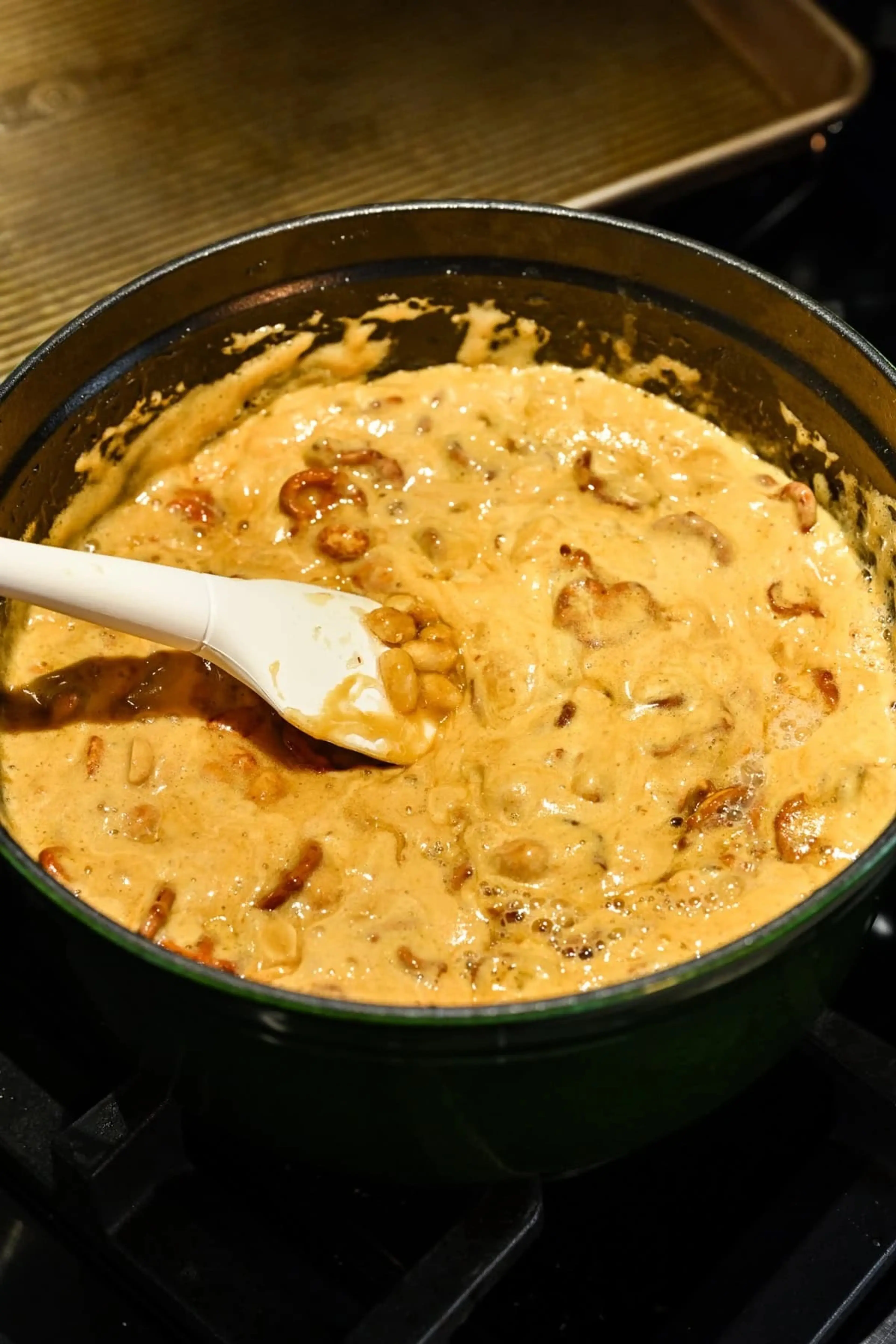 Pretzel Peanut Brittle (no corn syrup)