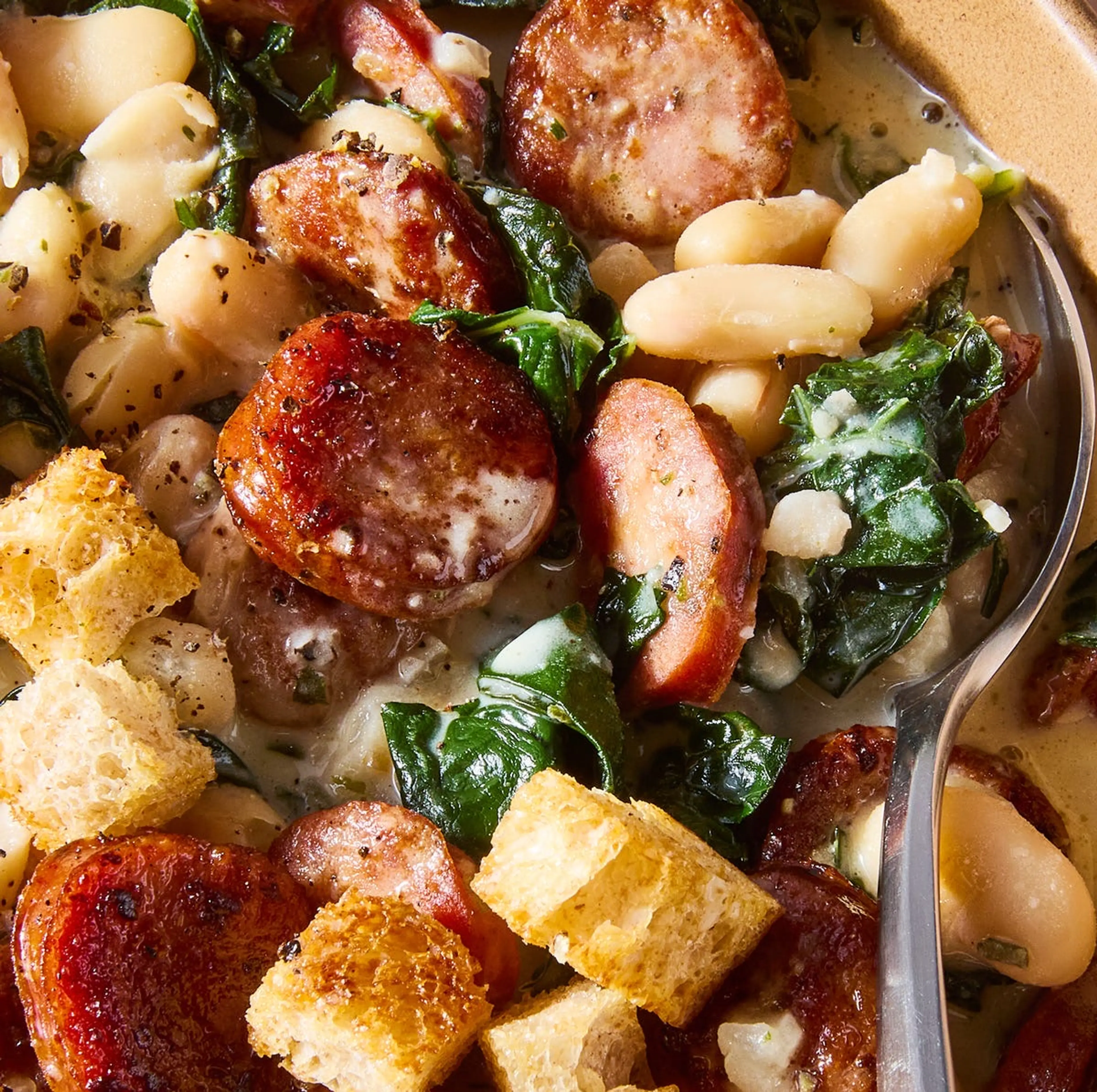 White Bean & Smoked Sausage Skillet