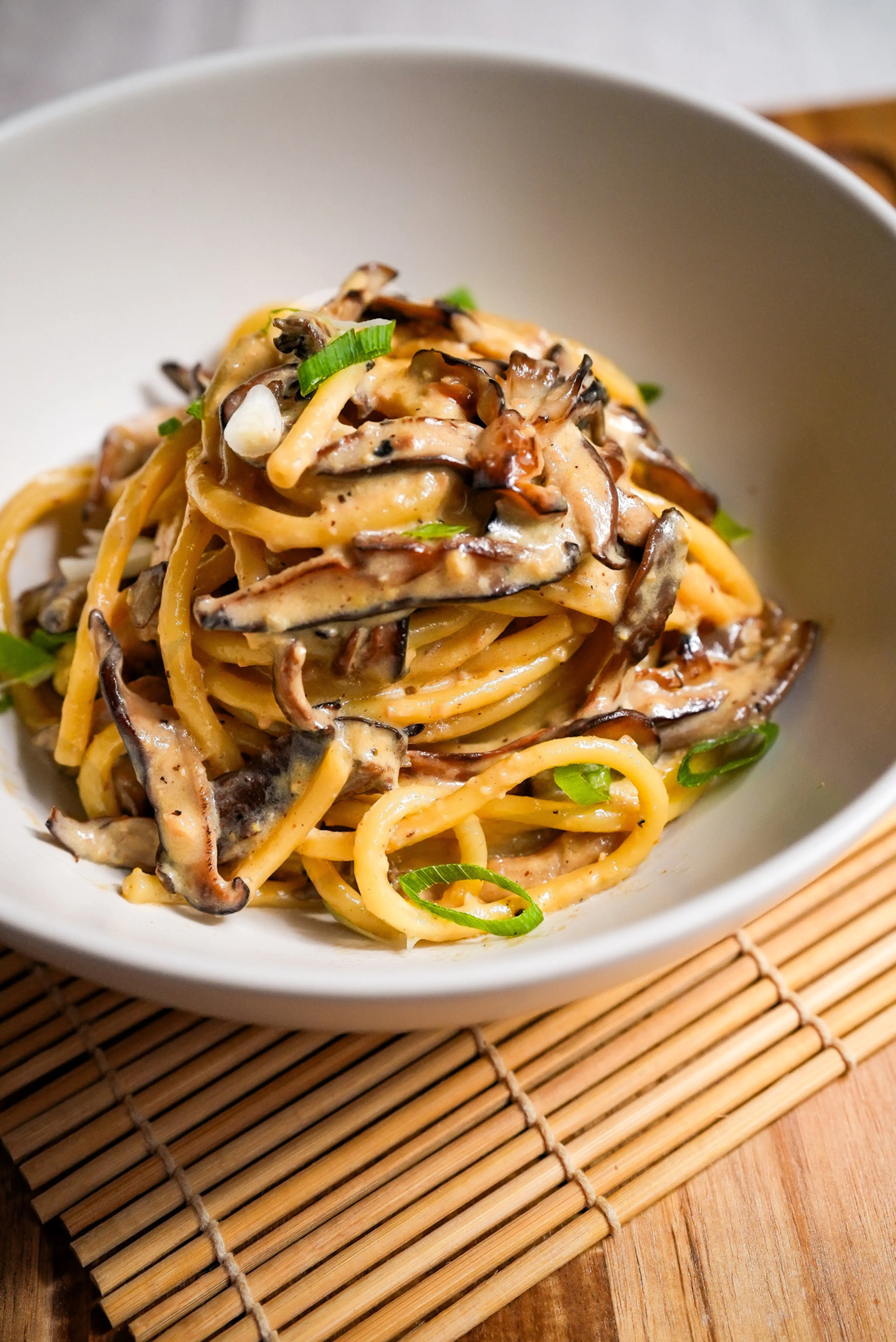 (Made) 30-Minute Miso Mushroom Bucatini