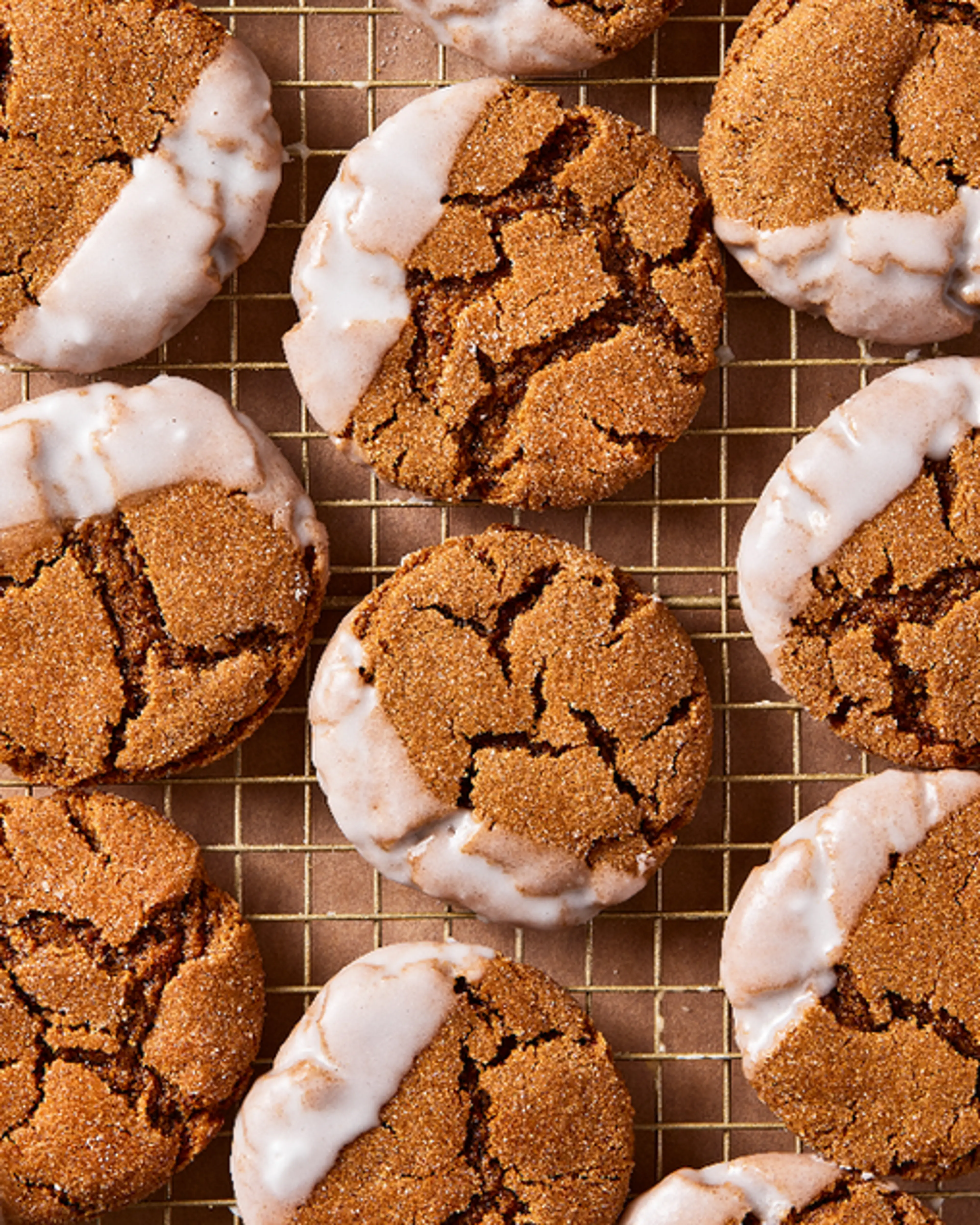 Soft Batch Gingerbread Cookies with Ginger Glaze
