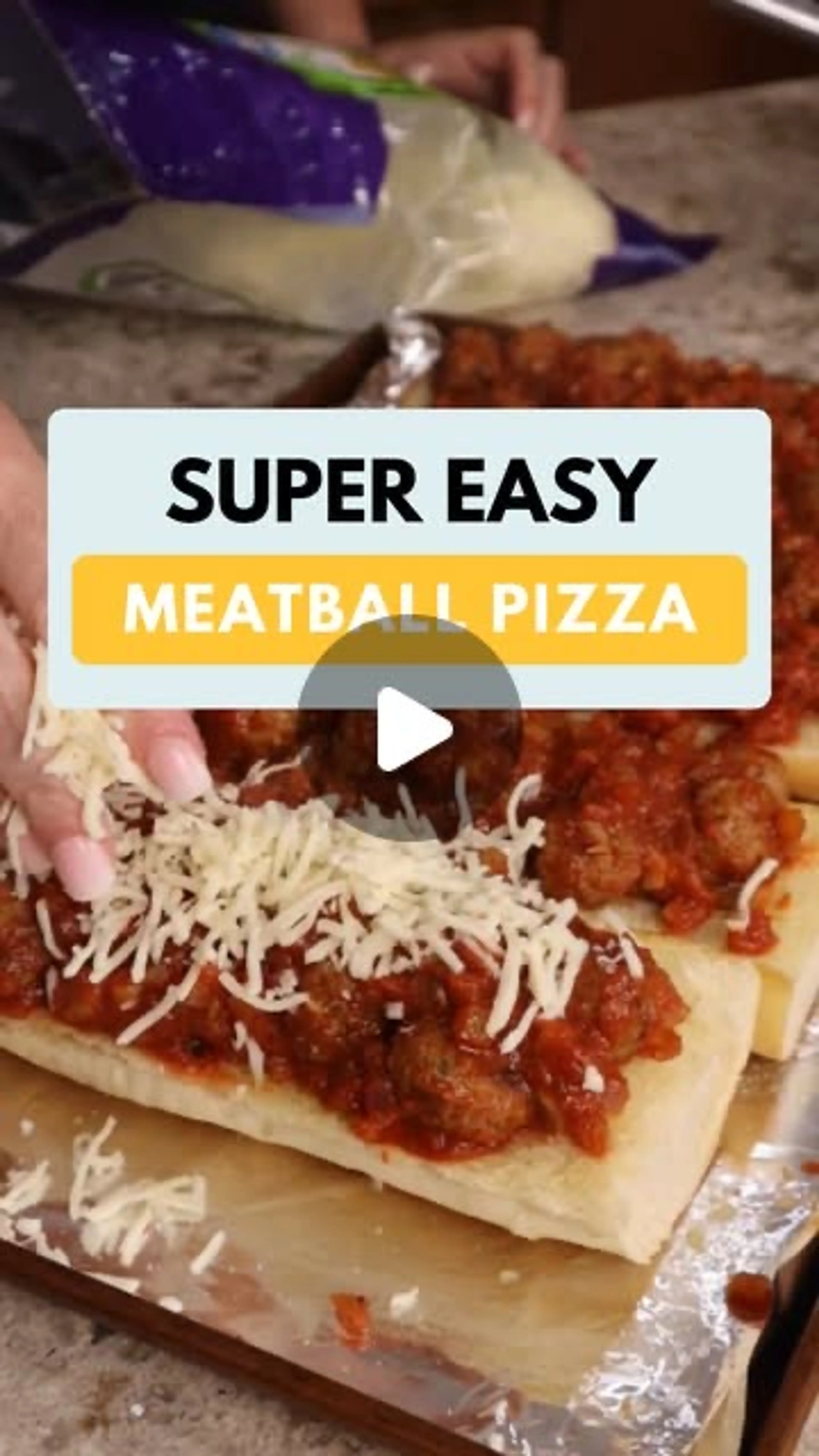 Easy Meatball Pizza