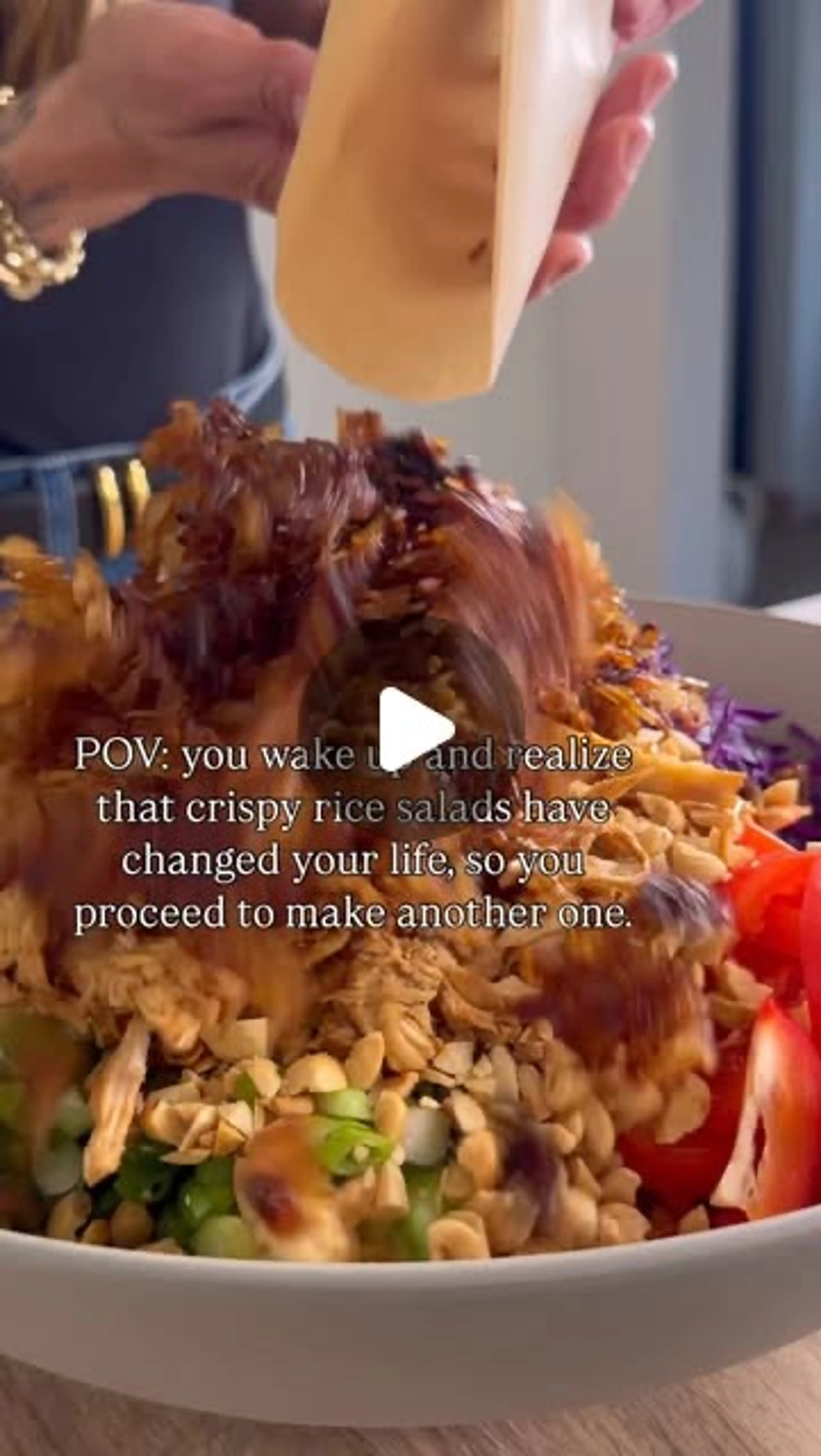 Teriyaki Chicken Crispy rice salad