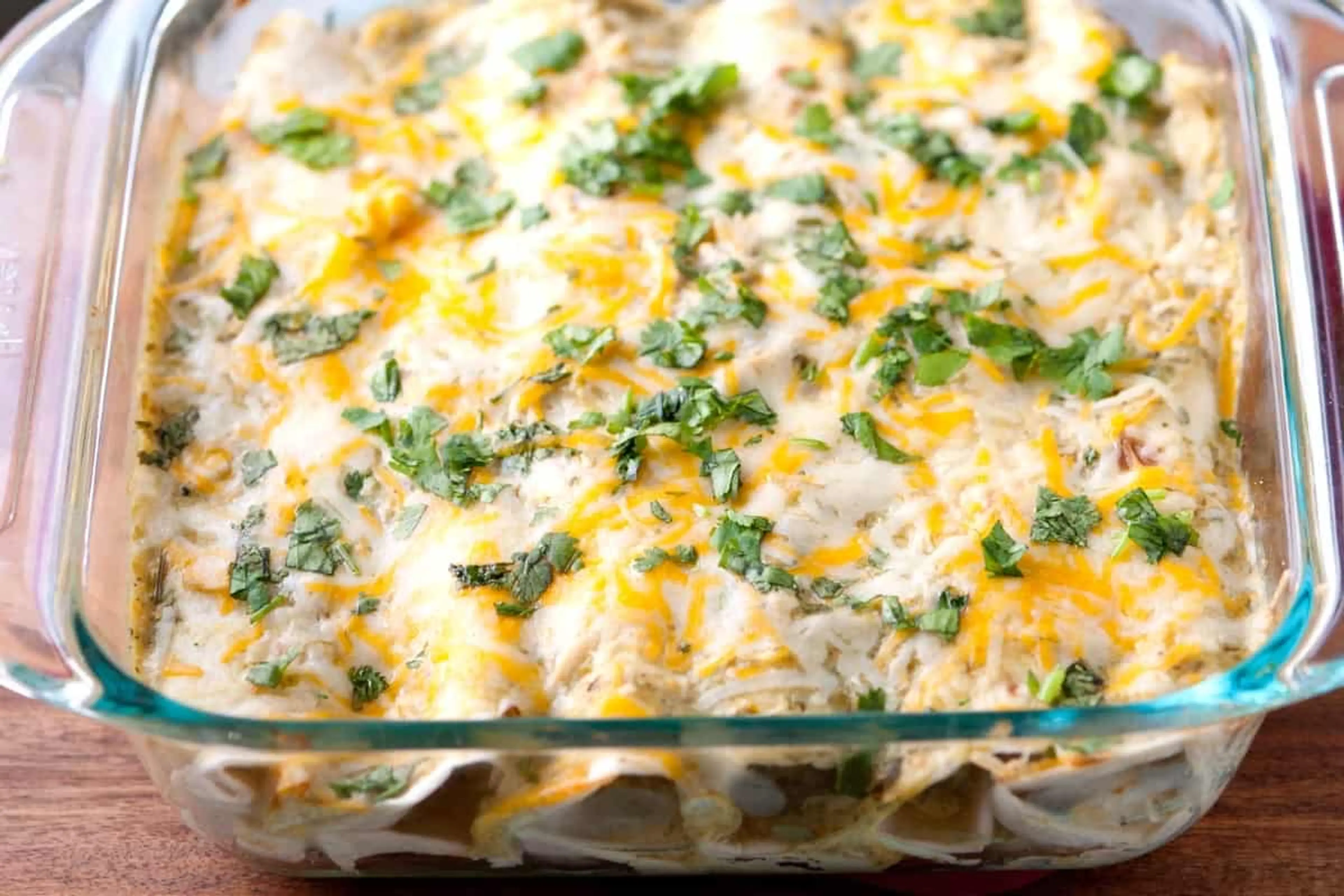 Easy Green Chicken Enchiladas