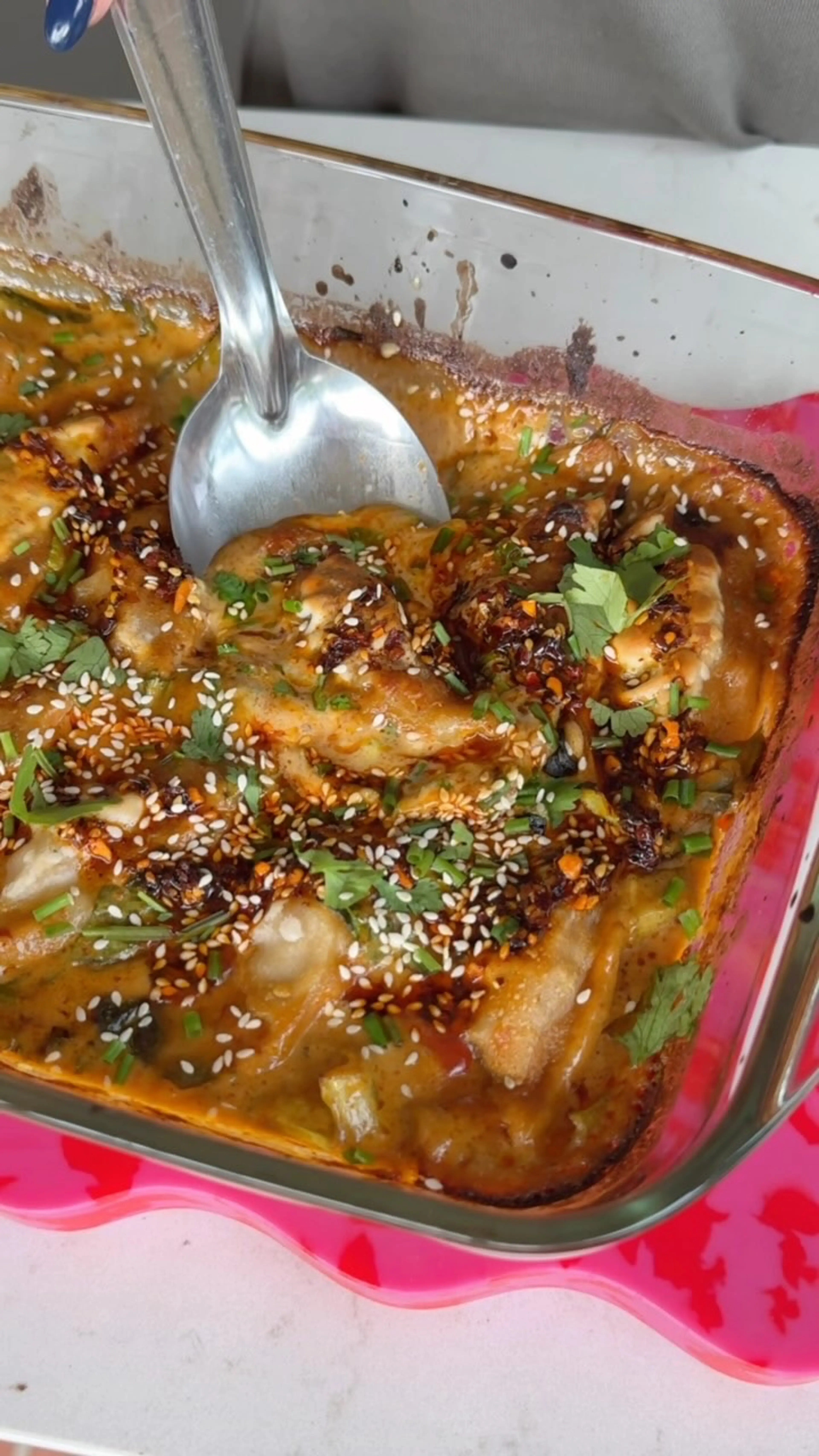 20 Minute One Pan Red Curry Dumplings