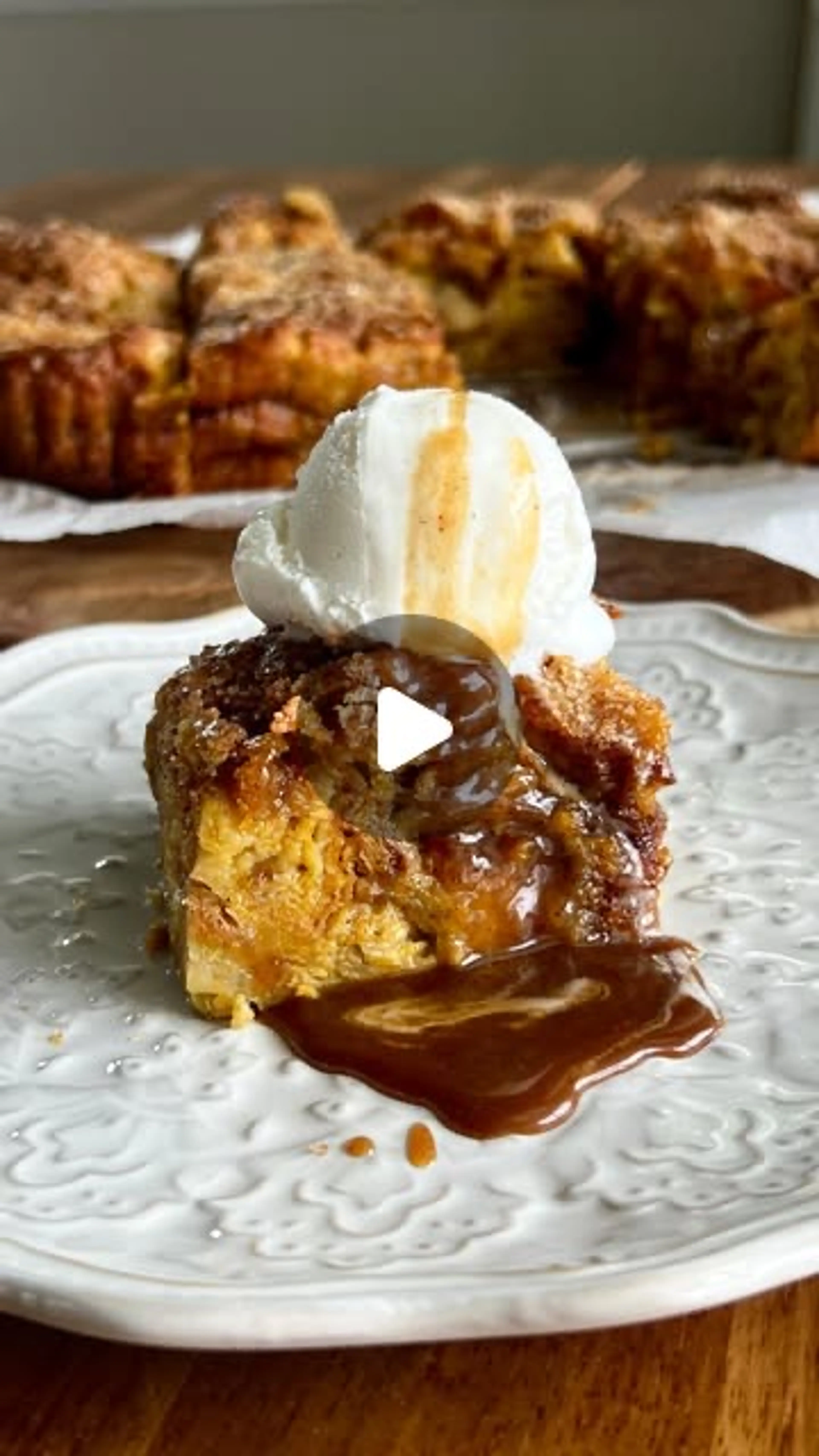 Pumpkin Churro Croissant Bread Pudding
