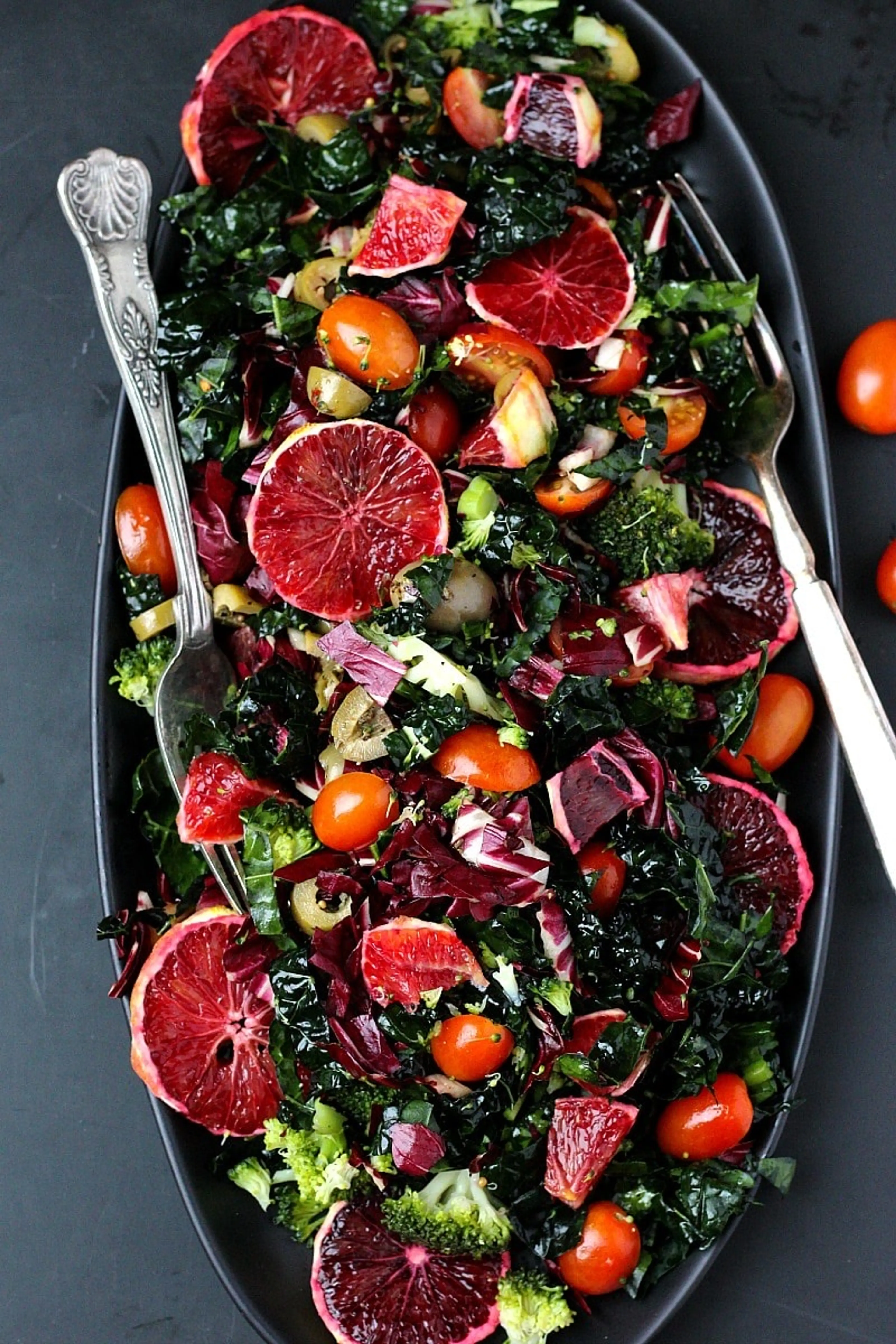 Winter Retreat Blood Orange Kale Salad