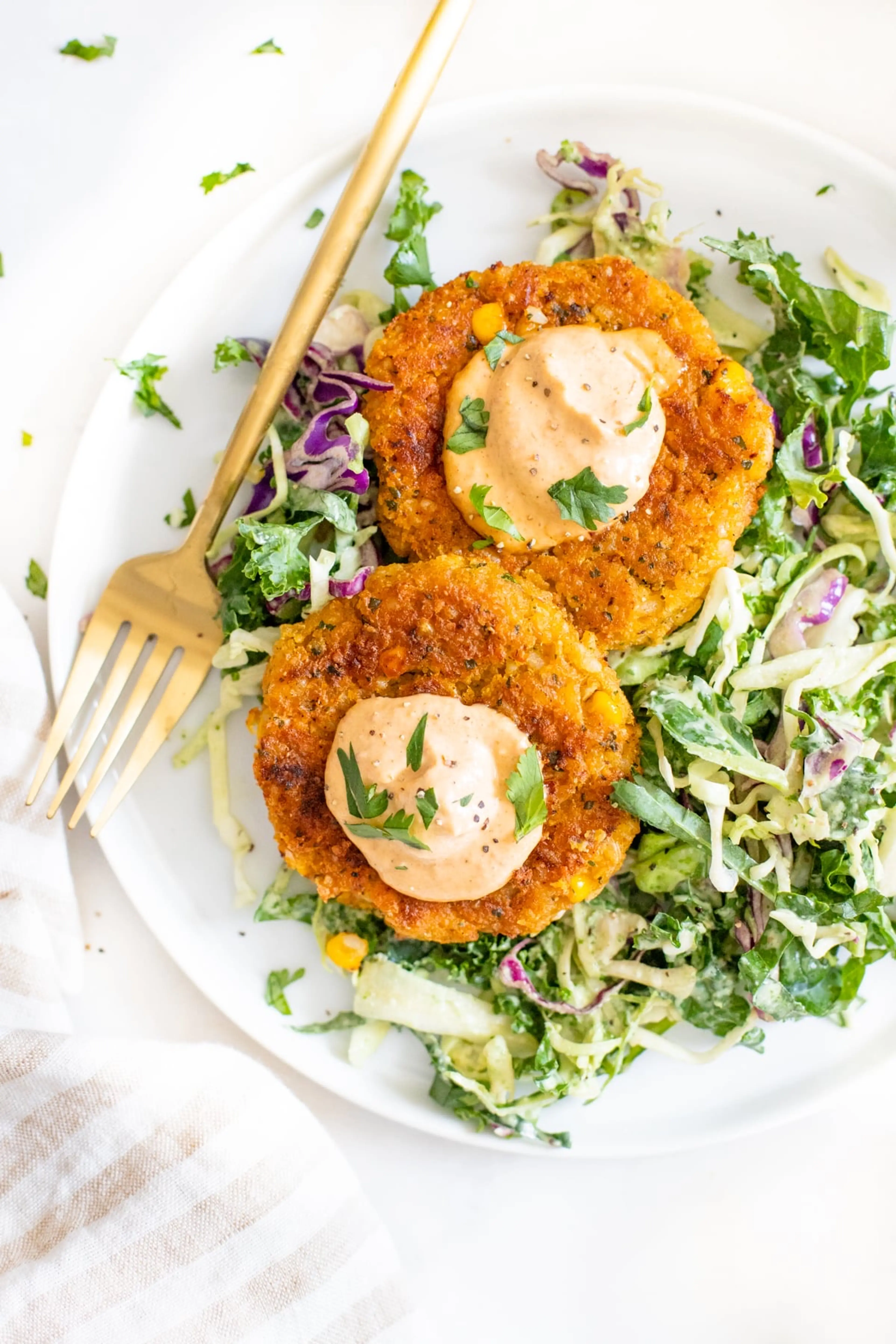 Crispy Chickpea Corn Patties