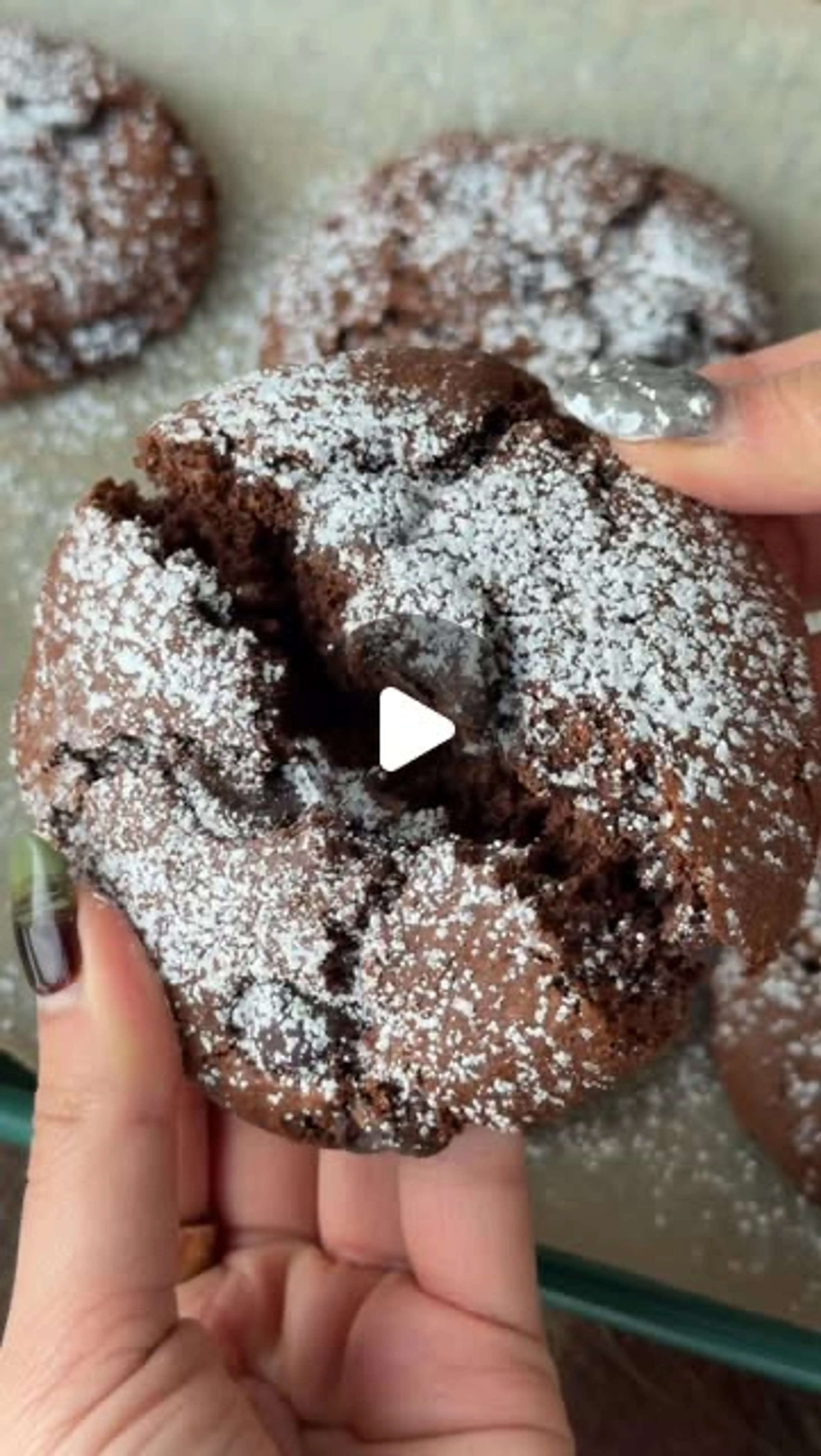 GF Chocolate Crinkle Cookies