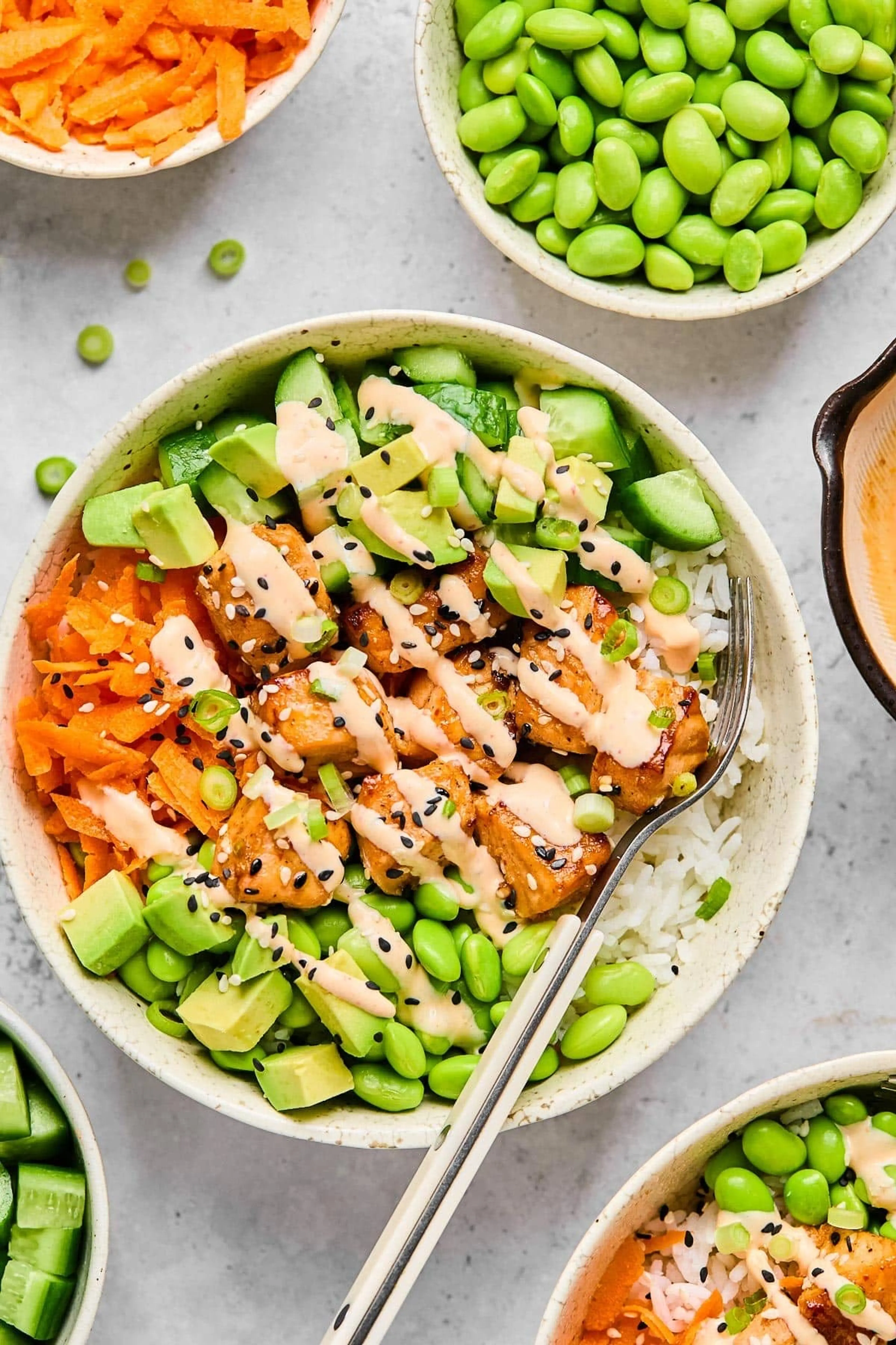 Salmon Rice Bowls