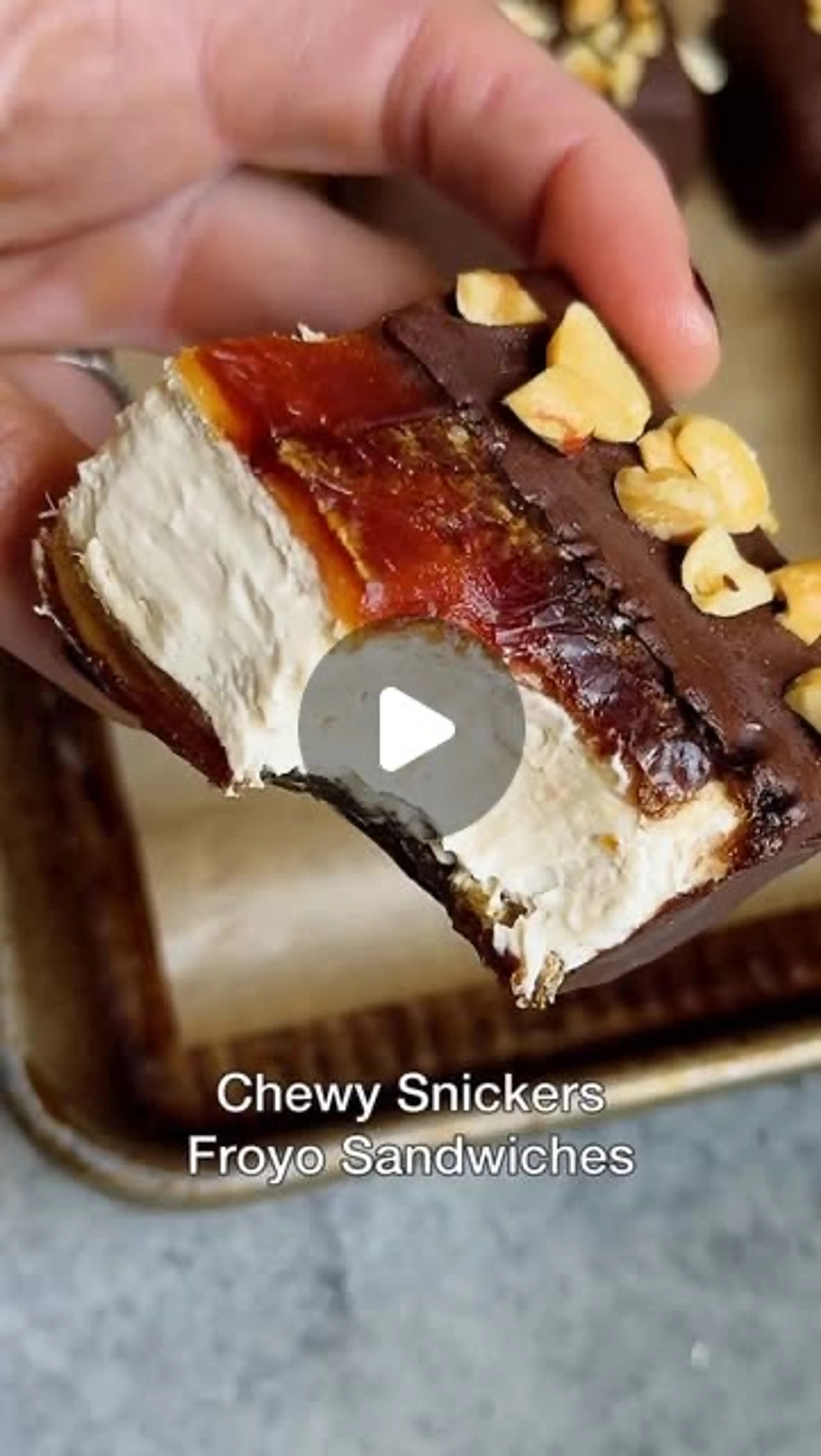 Chewy Date Snickers “ice Cream” (froyo) Sandwiches— & the Sh