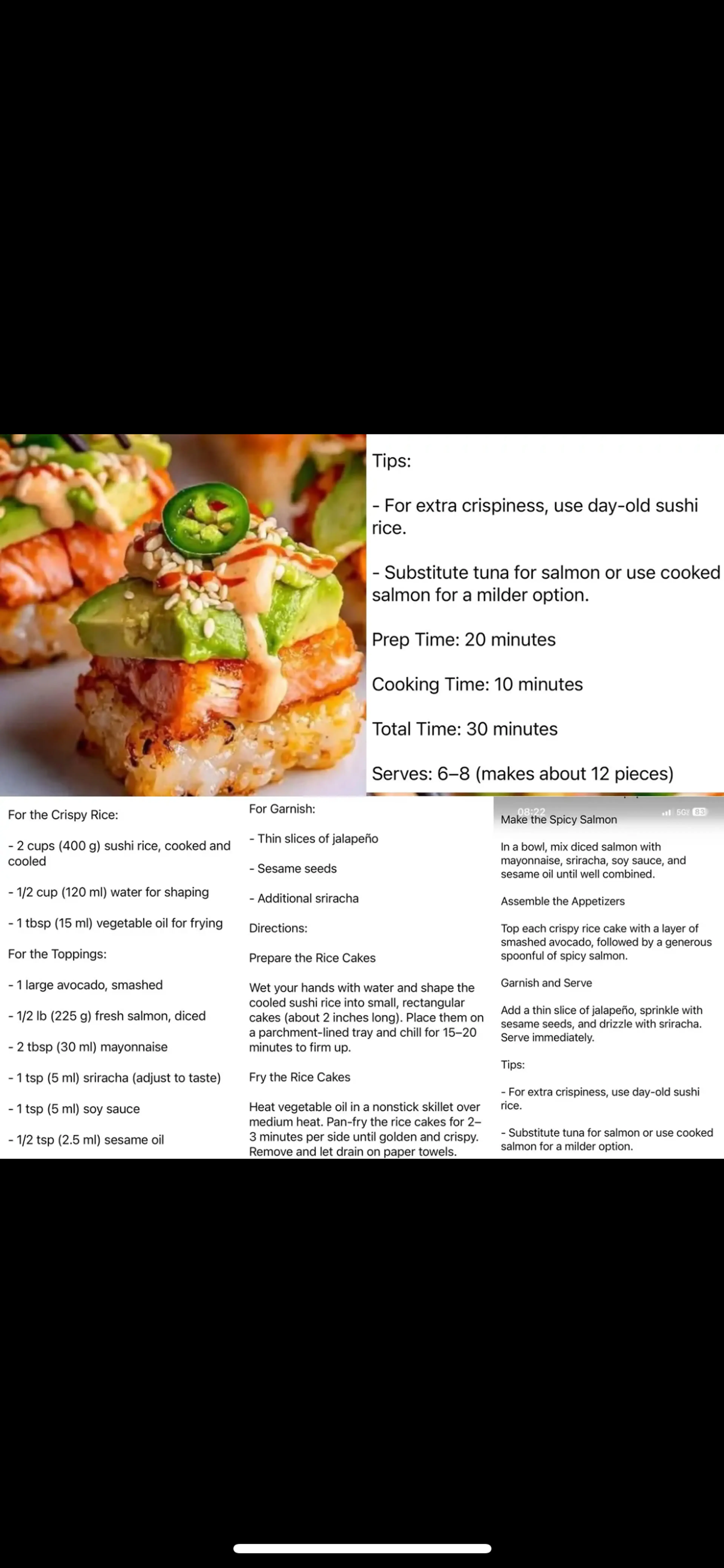 Crispy Rice Spicy Salmon