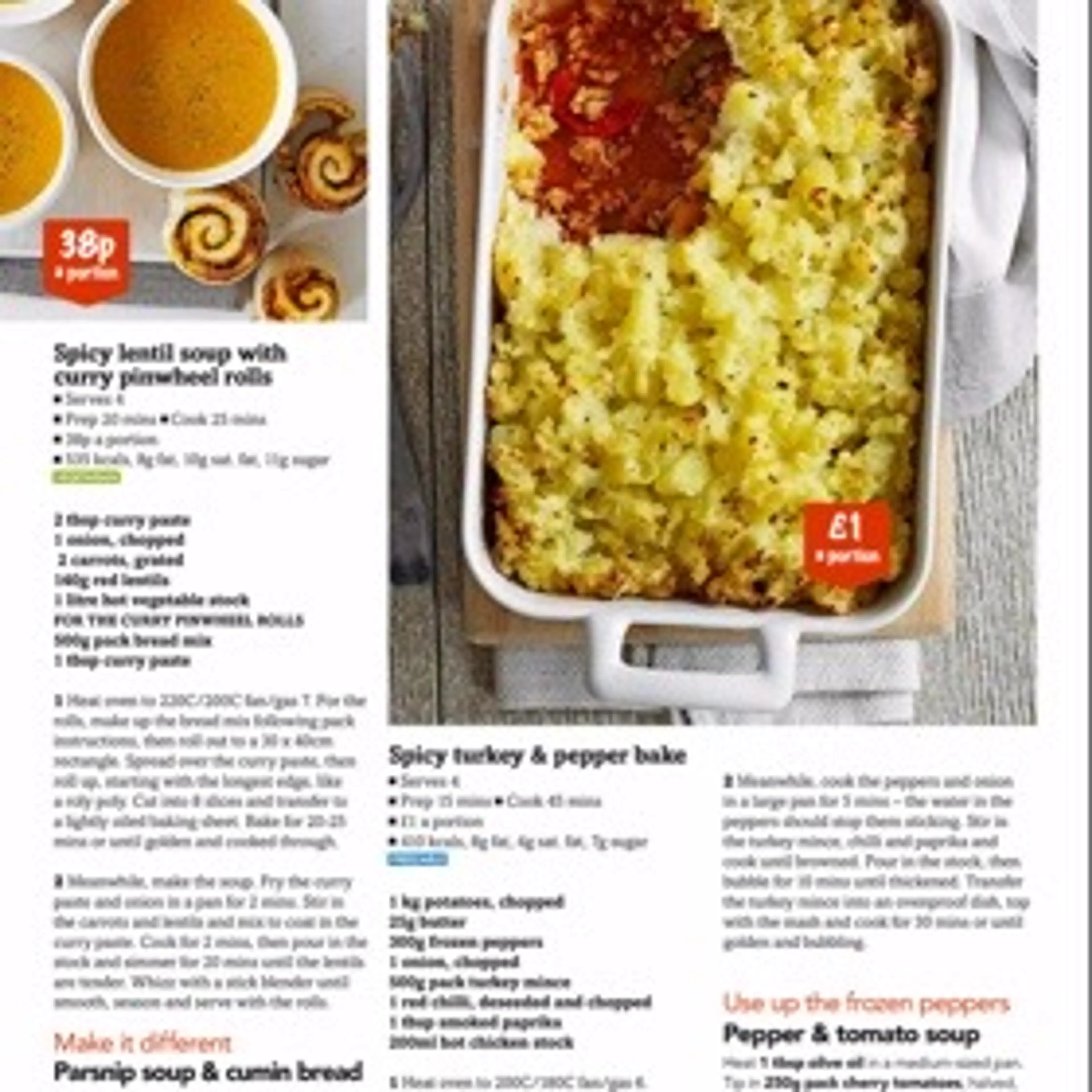 Spicy turkey & pepper bake