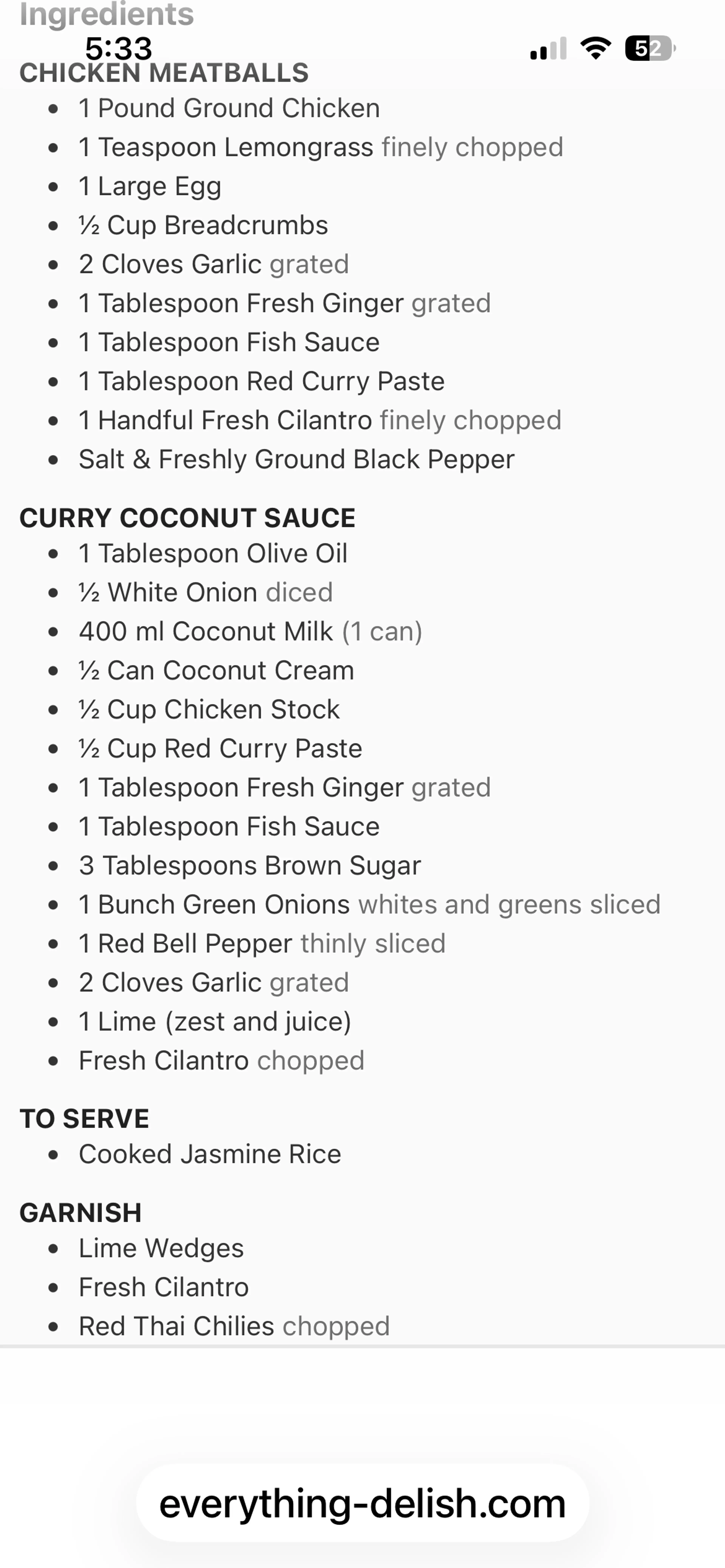 Thai-Inspired Coconut Curry Chicken Meatballs