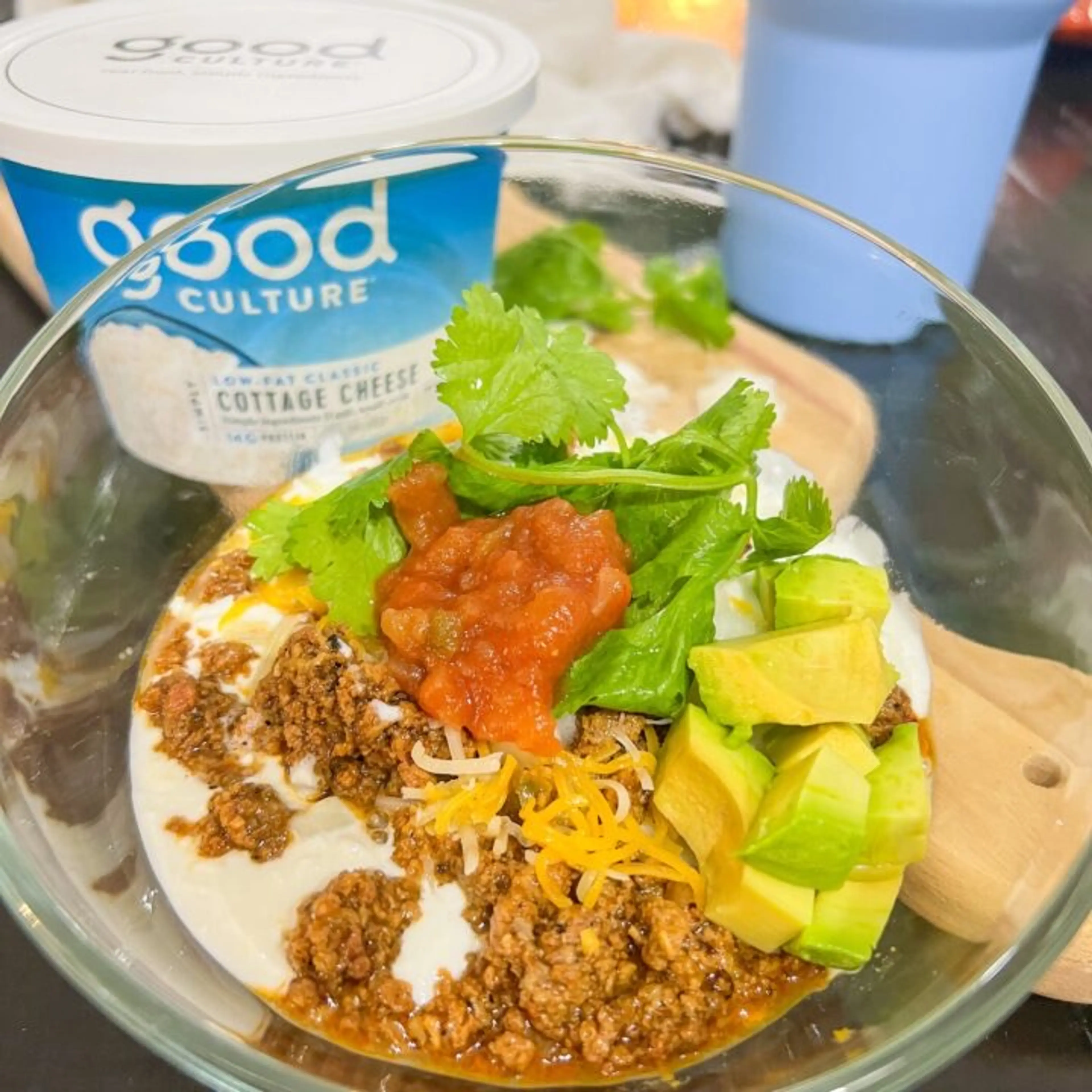 Taco Cottage Cheese Bowl