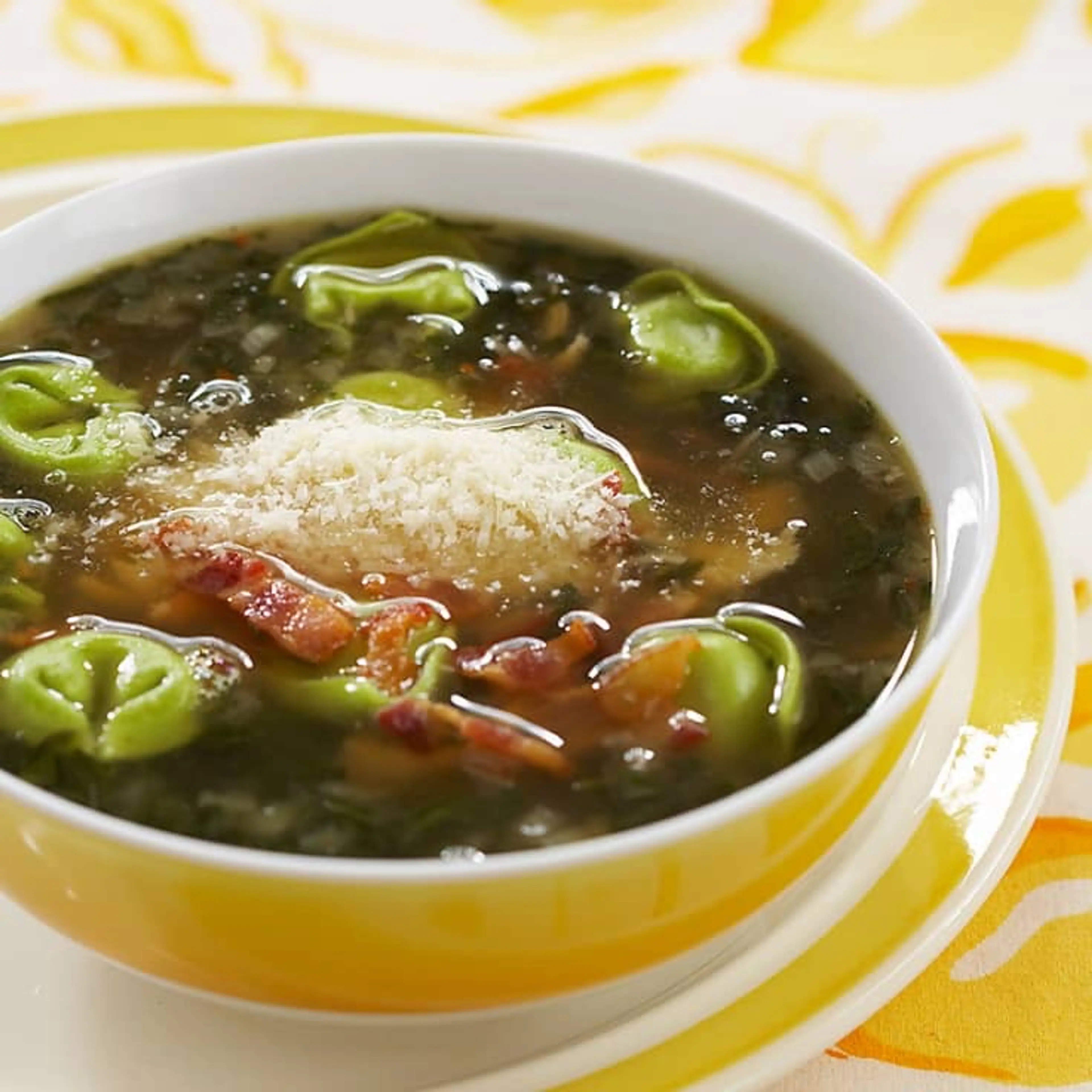 Chicken & Spinach Tortellini Soup (ATK)