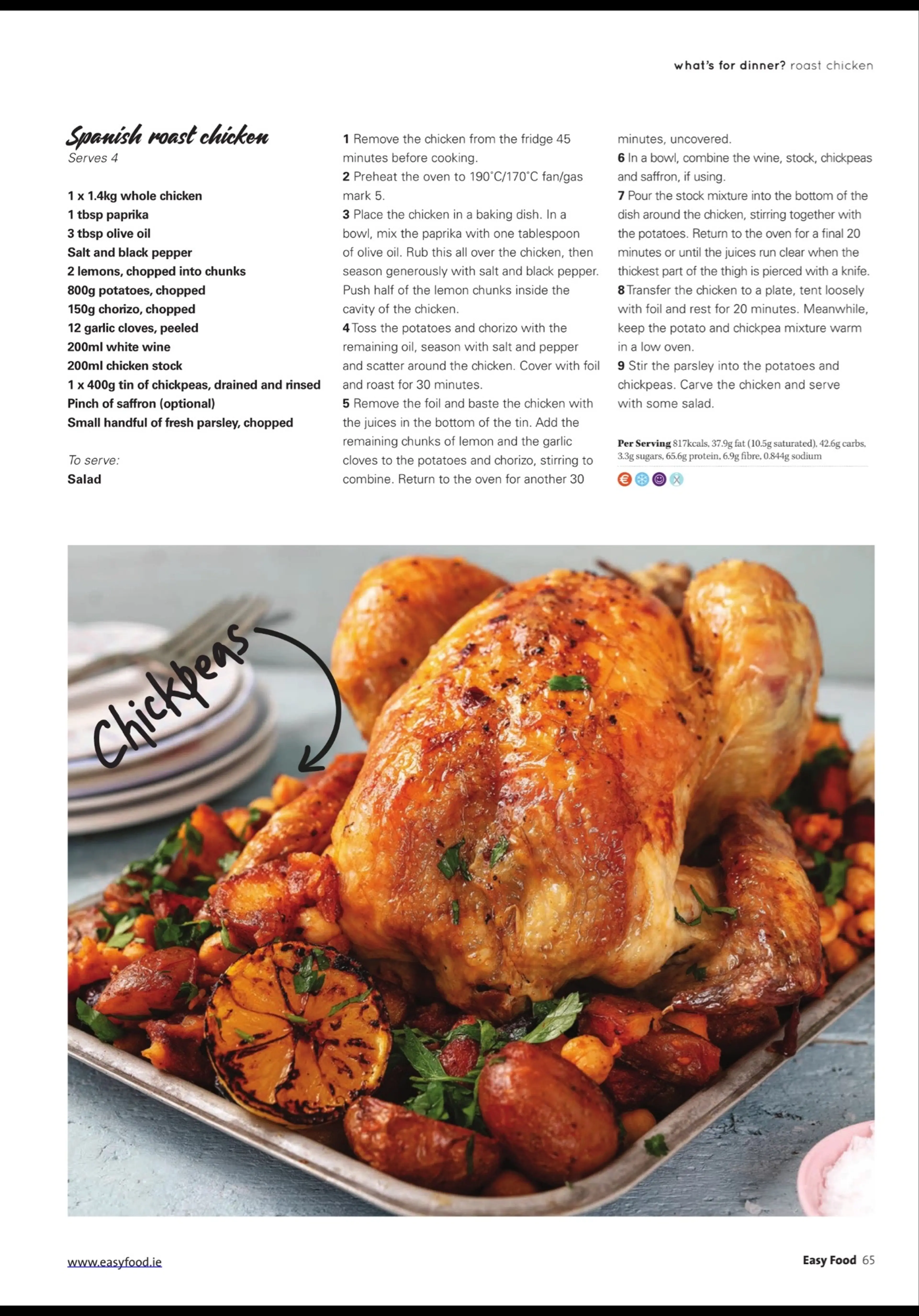 Spanish roast chicken