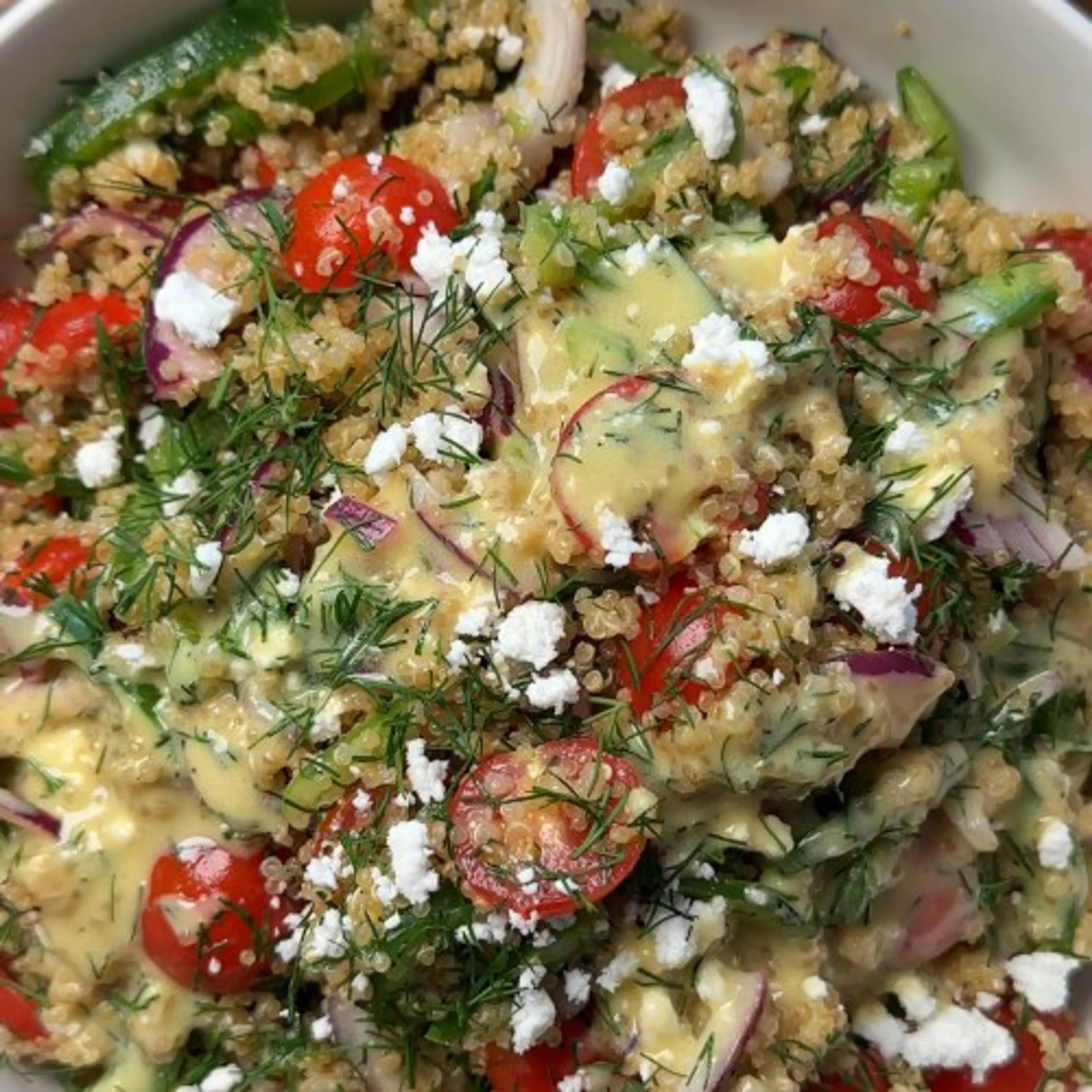 Greek Lemon Dill Quinoa Salad