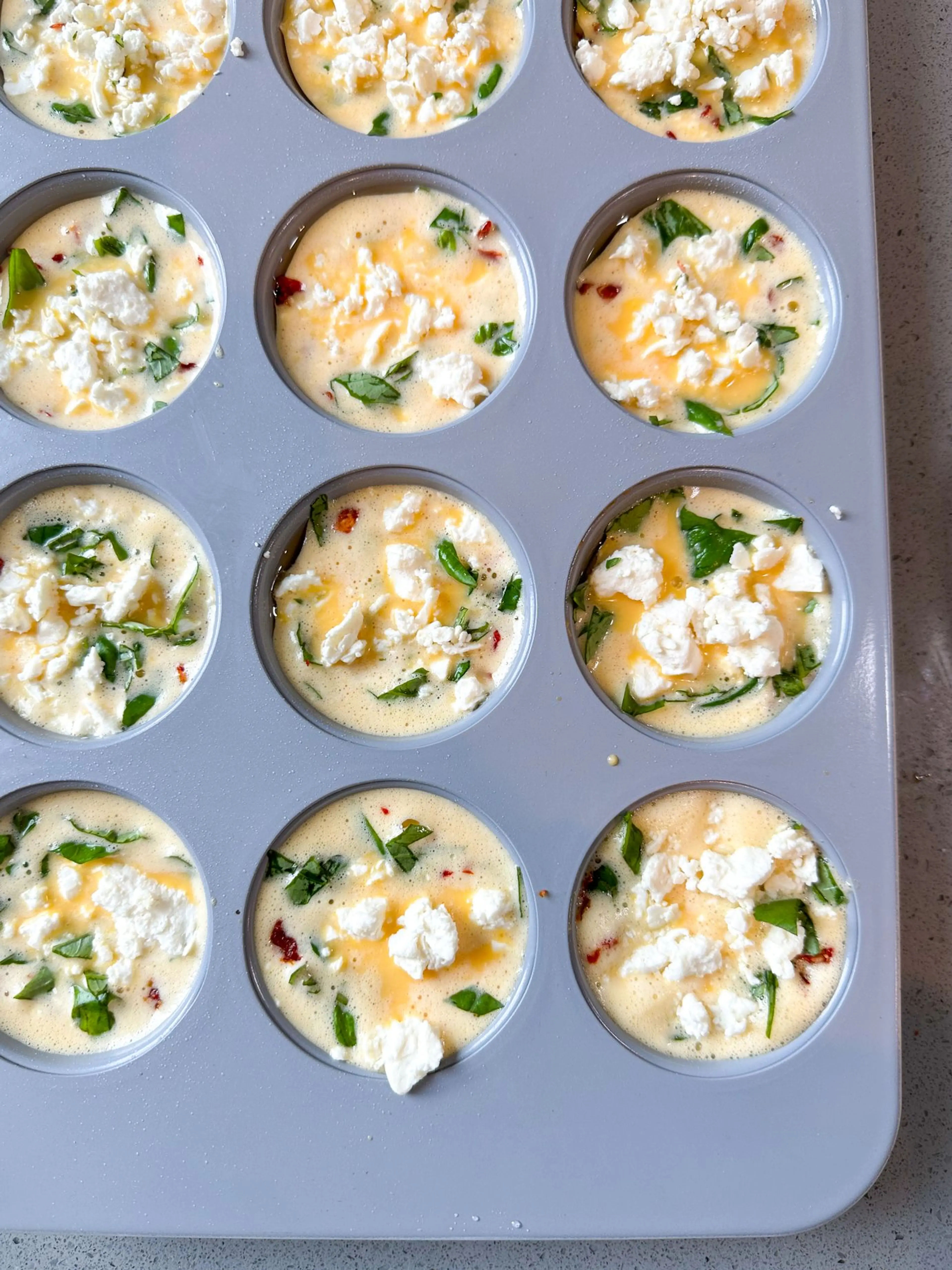 High-Protein Sun-Dried Tomato, Basil, & Feta Egg Cups