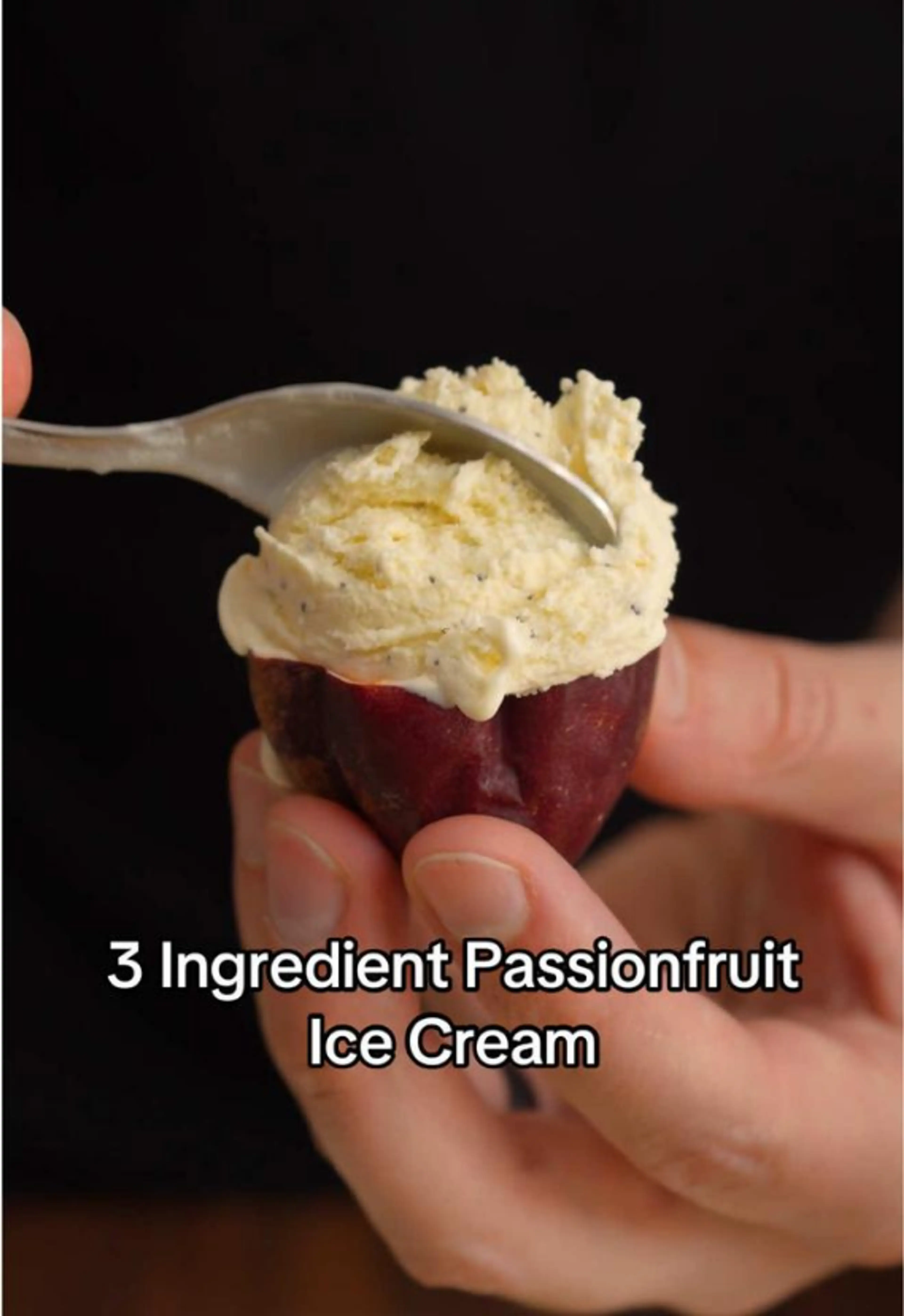 Easy 3 Ingredient Passionfruit Ice Cream