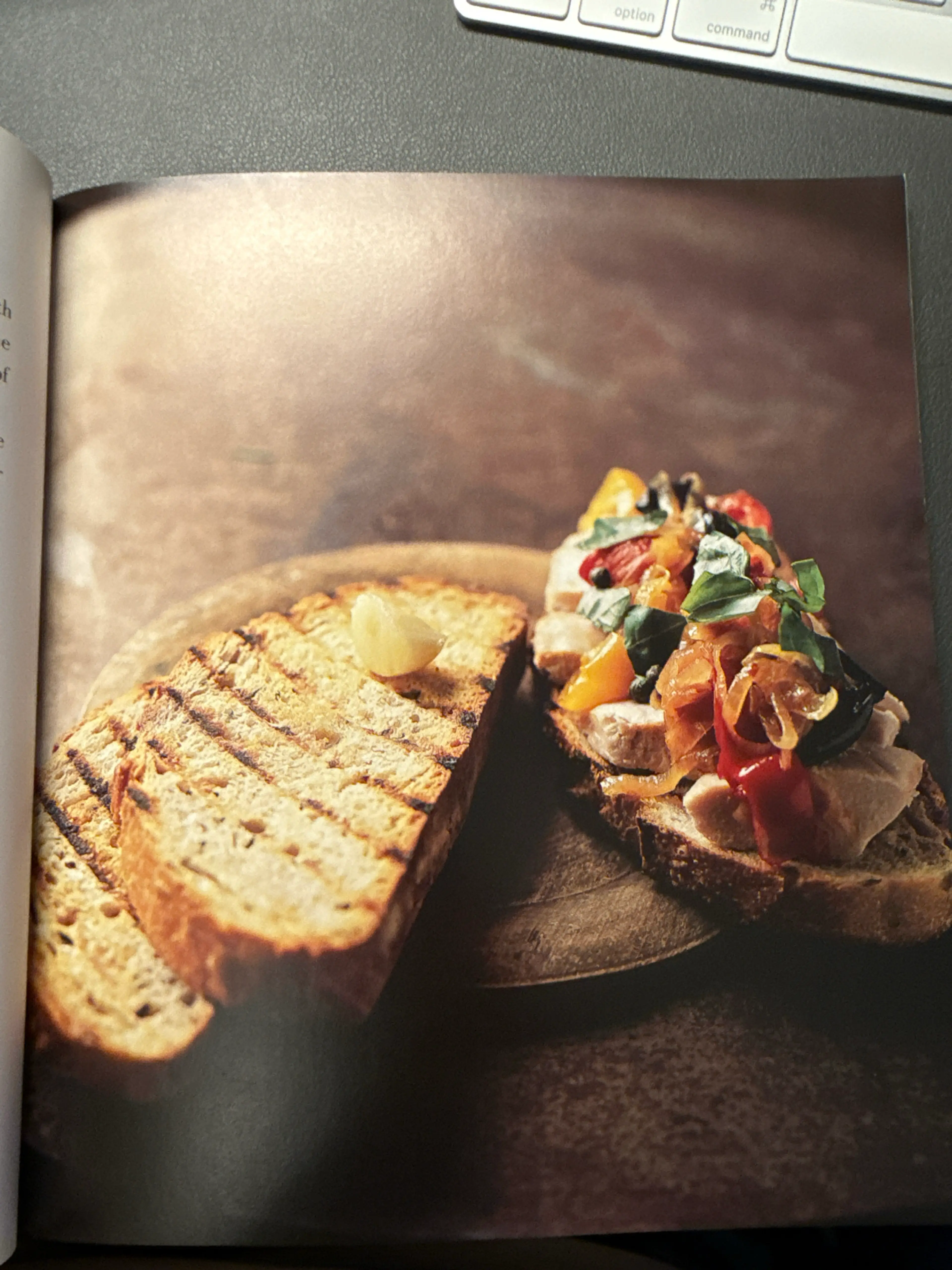 Chicken and Peperonata on Grilled Rosemary Bread