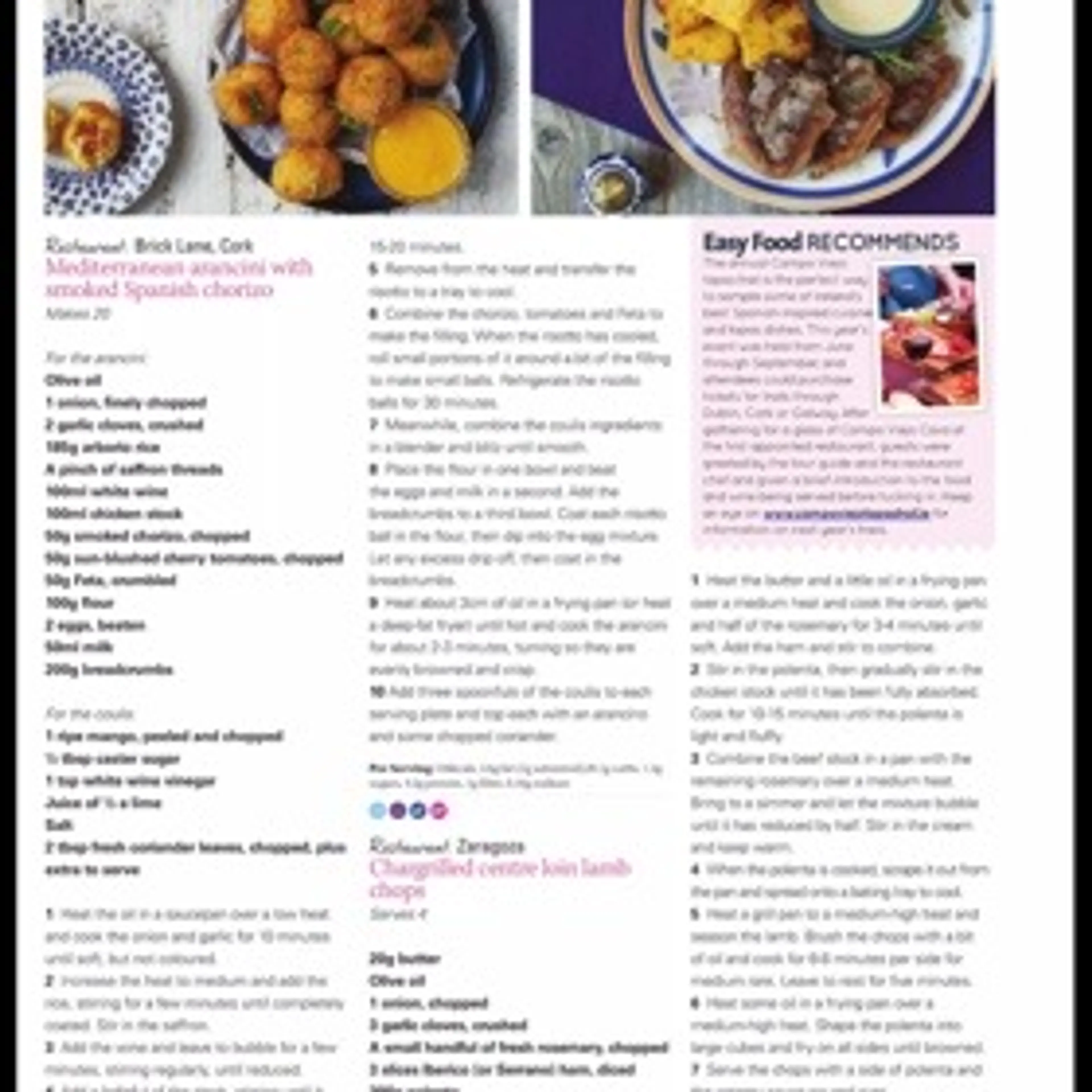 Mediterranean arancini with smoked Spanish chorizo