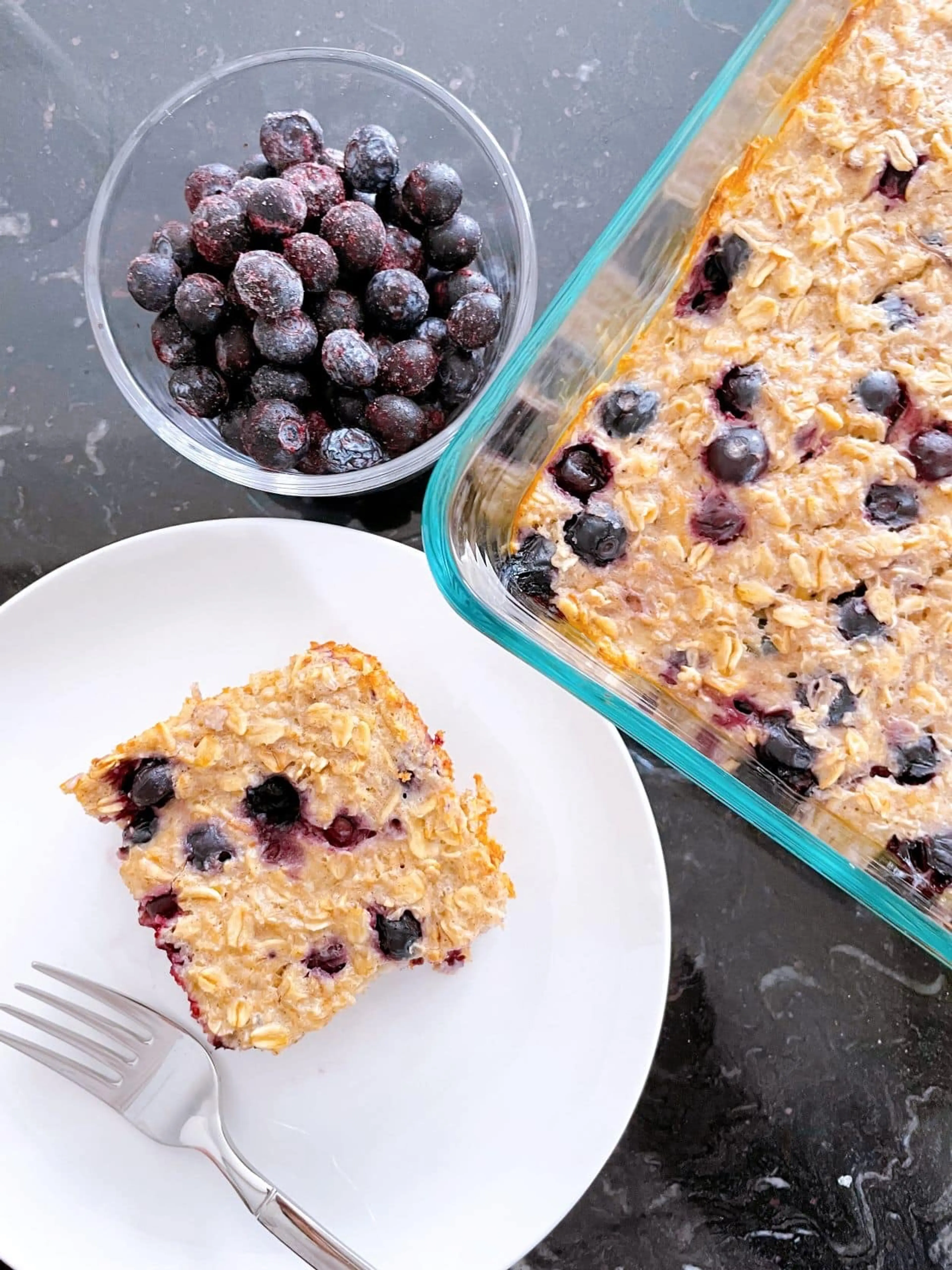 Blueberry Protein Baked Oats