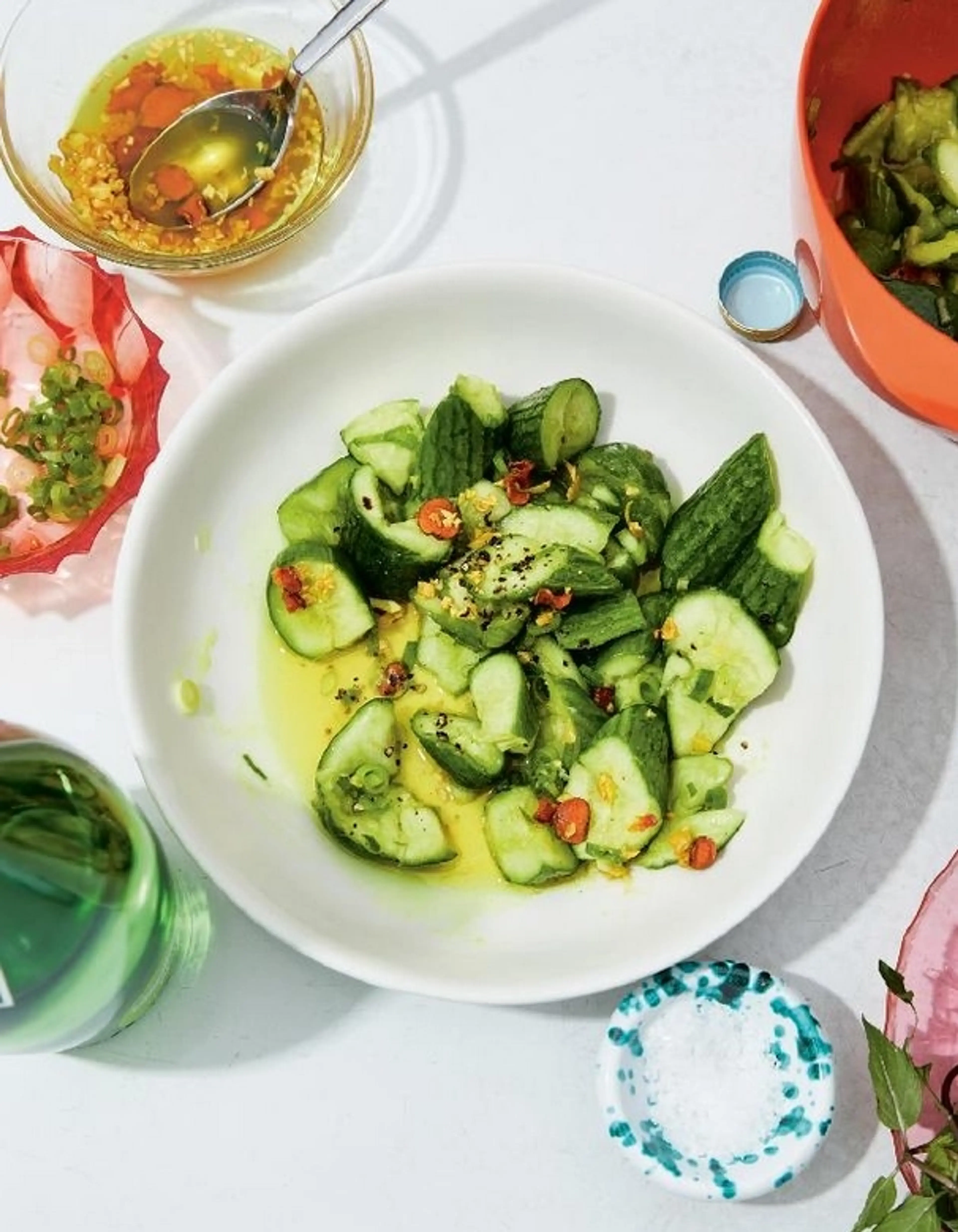 Smashed Turmeric Cukes