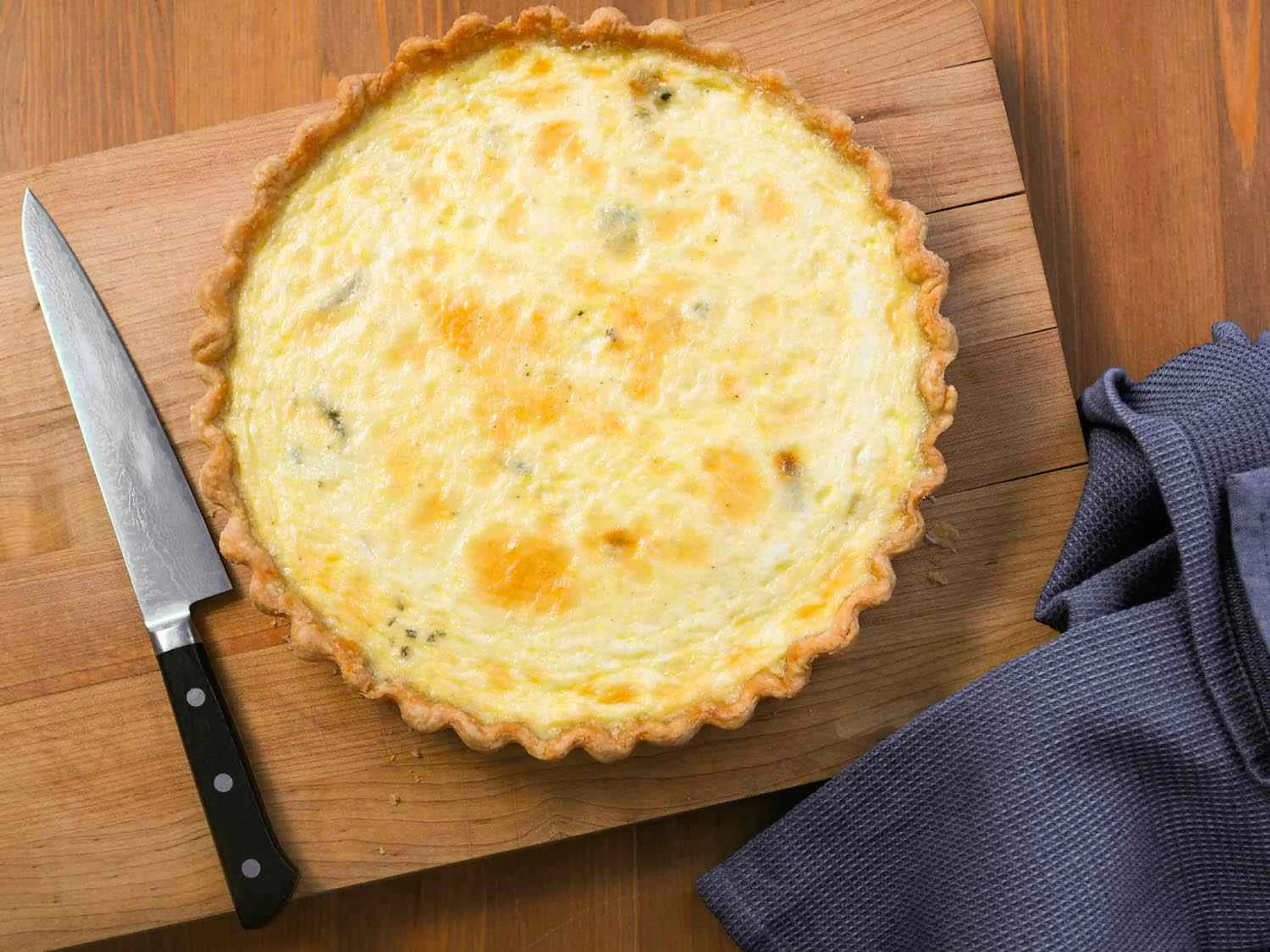 Easy Mixed-Cheese Quiche Recipe