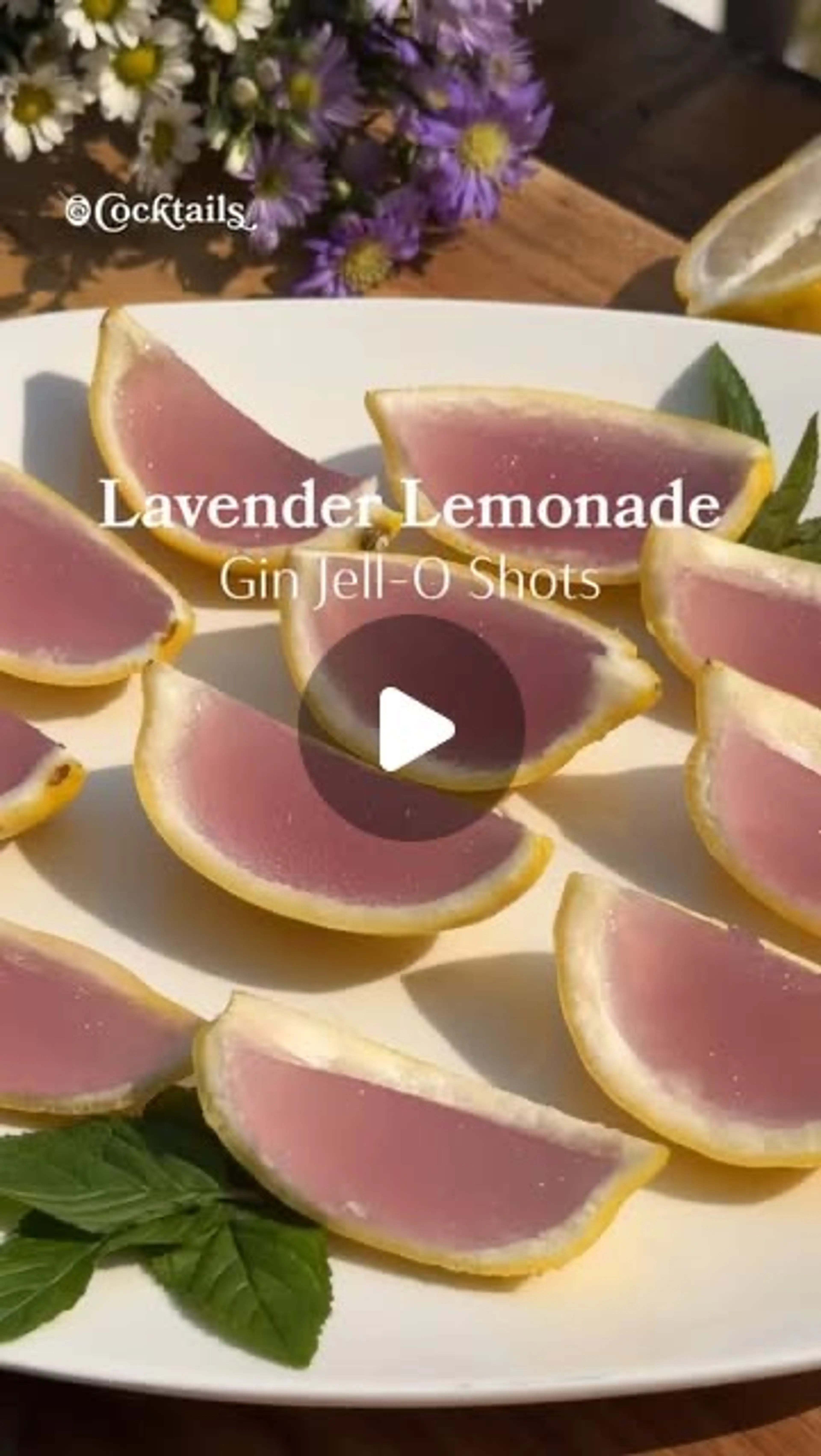 Lavender Lemonade Gin Jell-o Shots