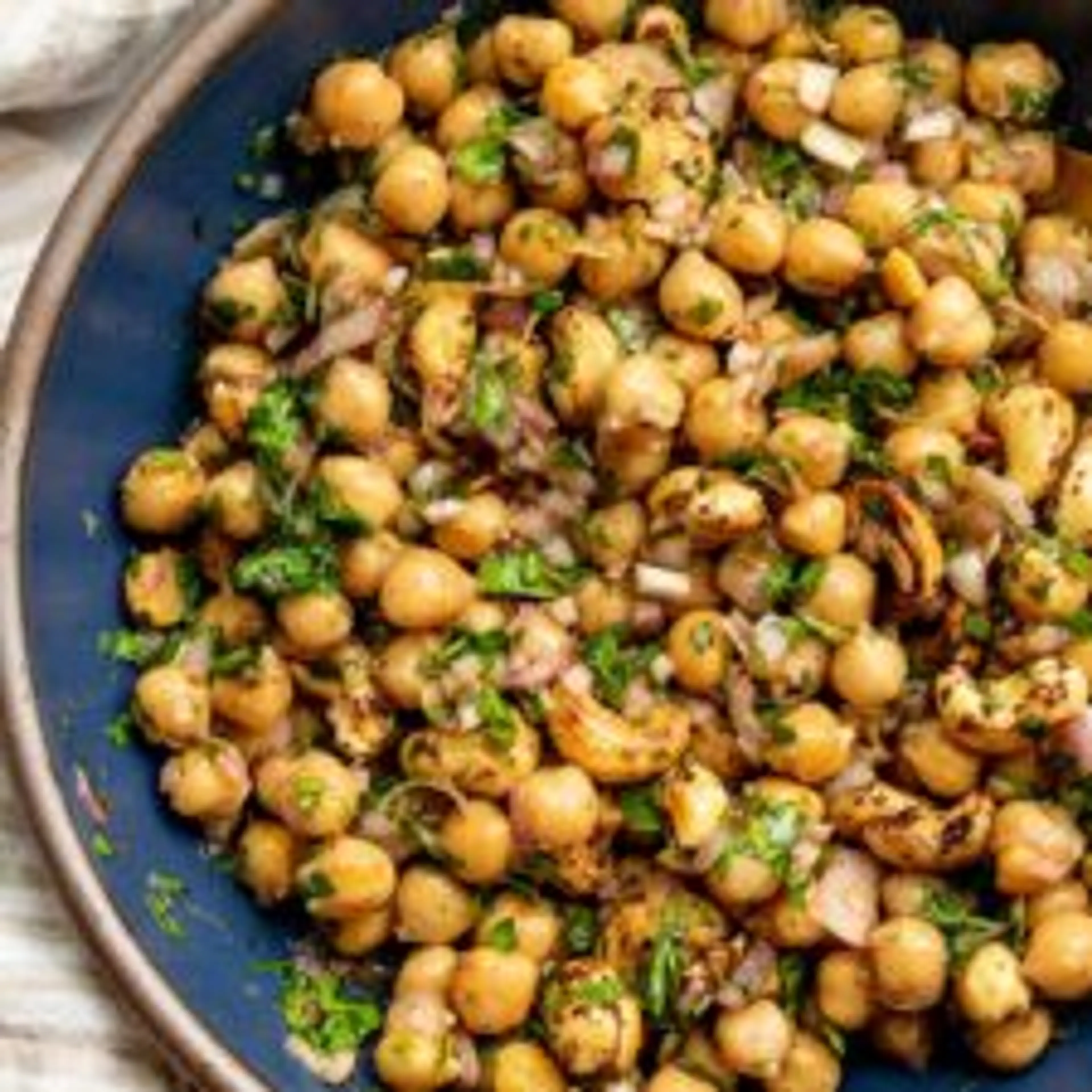 Seared Lemon & Sumac Marinated Chickpeas