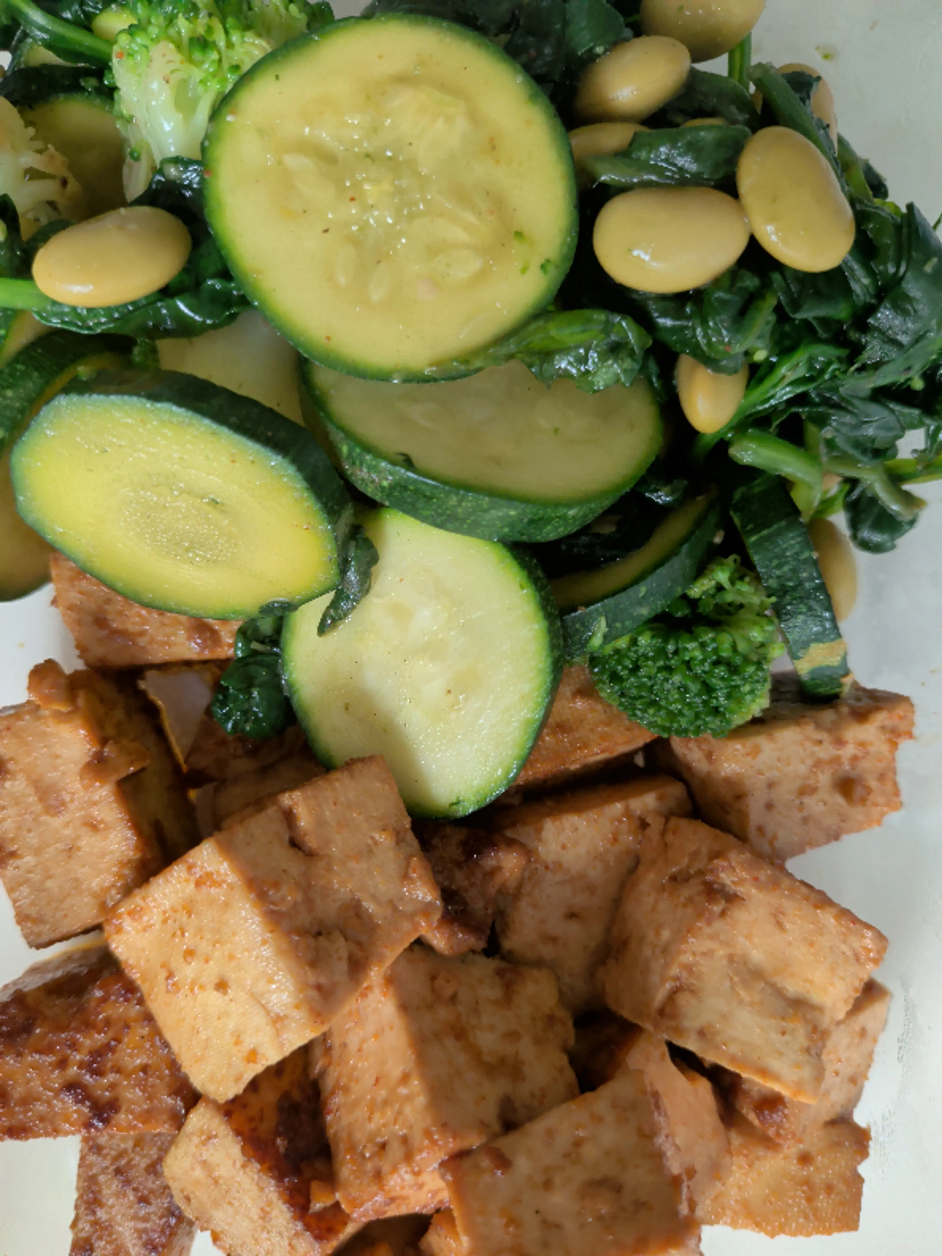 Grilled Tofu with Greens