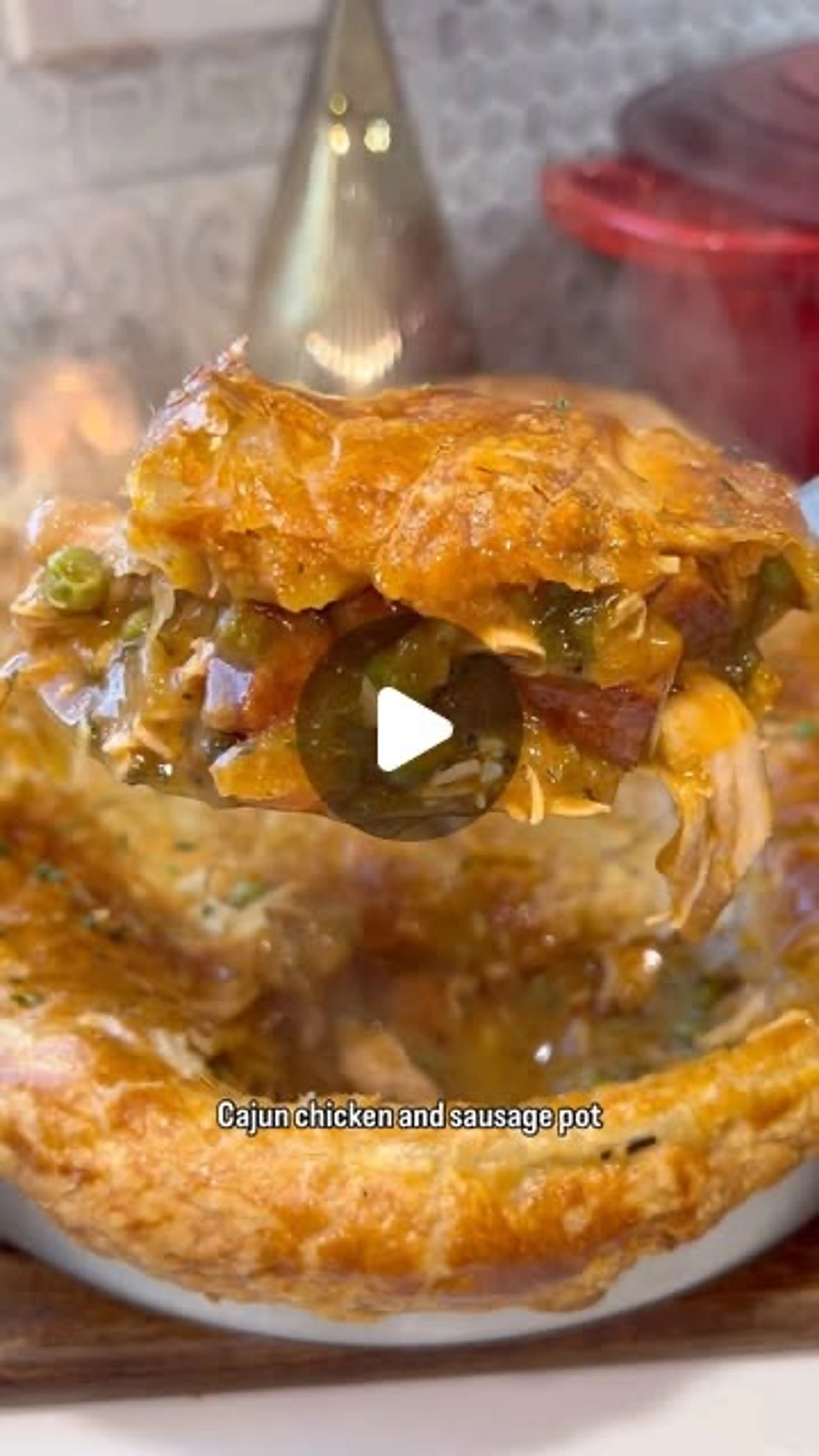 Cajun Chicken and Sausage Pot Pie