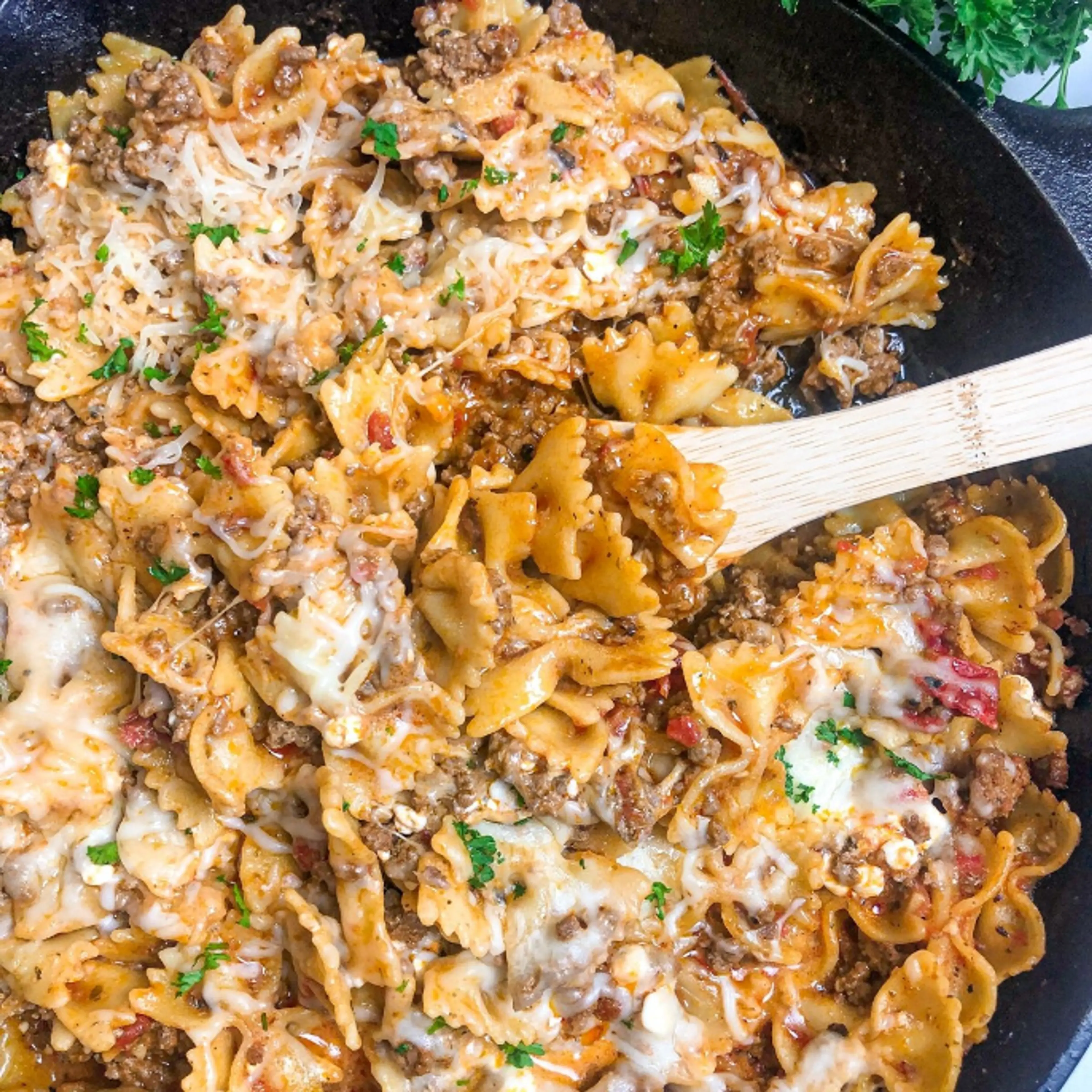 Healthy One Pot Skillet Lasagan