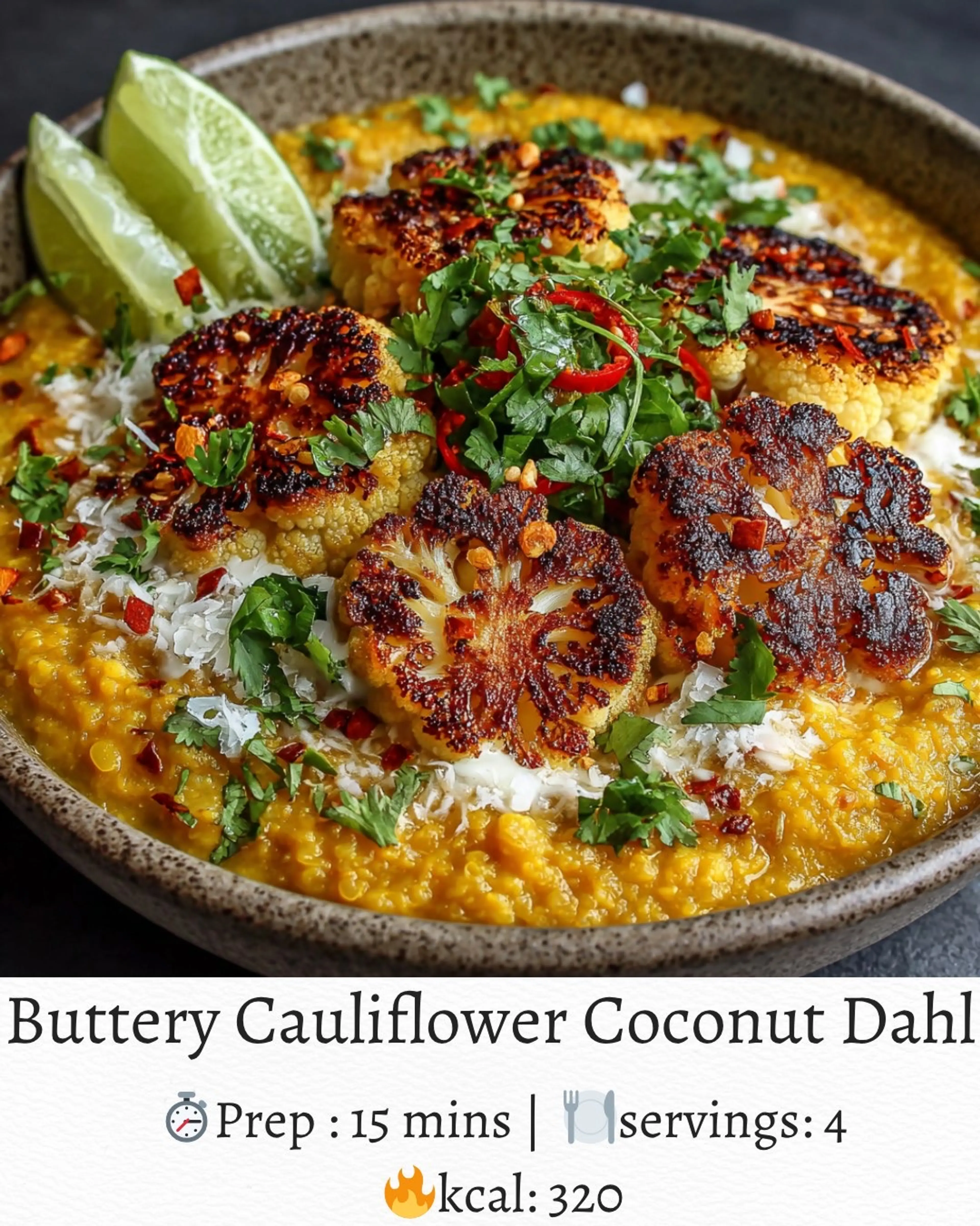 Buttery Cauliflower Coconut Dahl