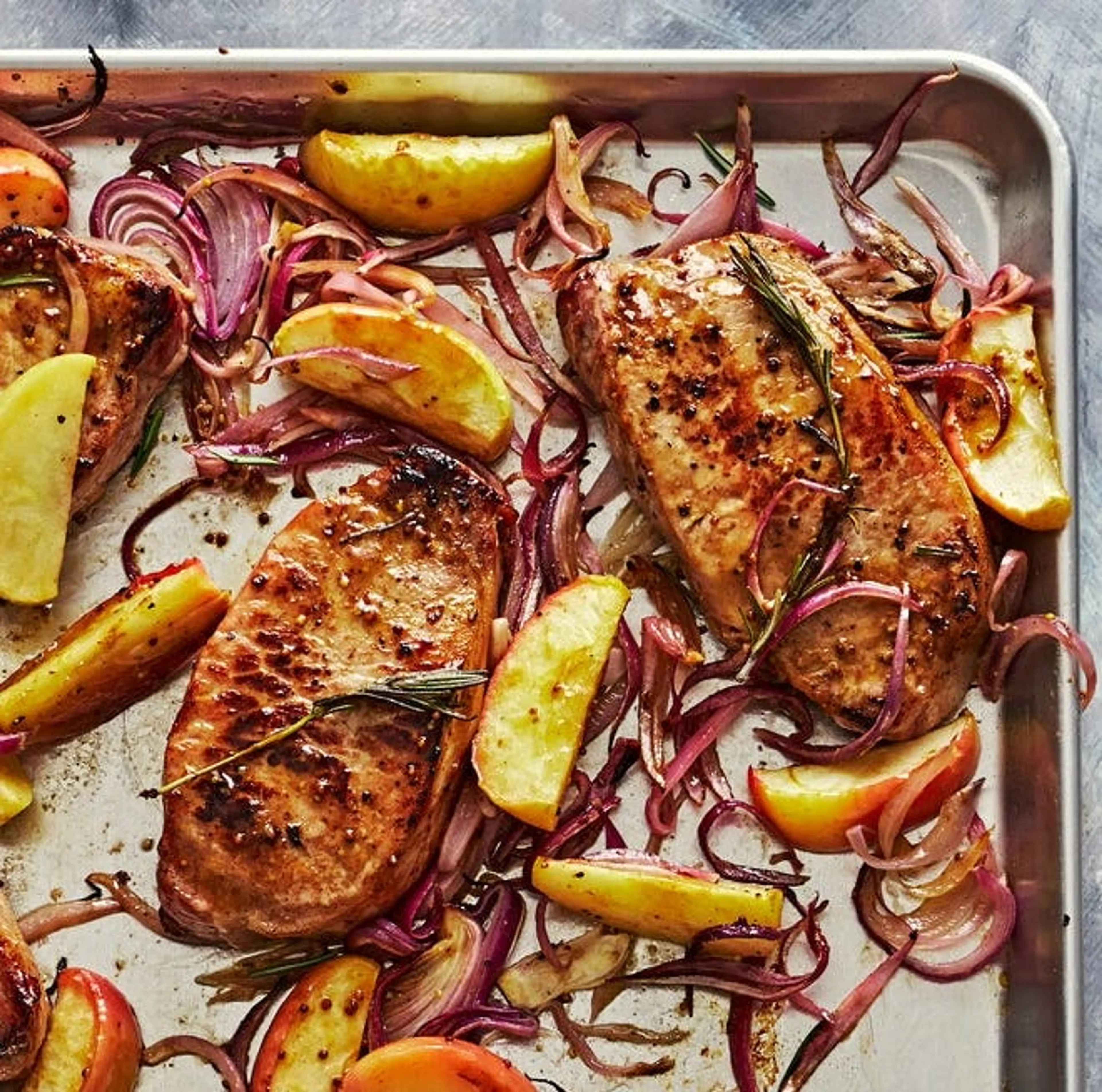 Sheet-Pan Pork Chops With Apples