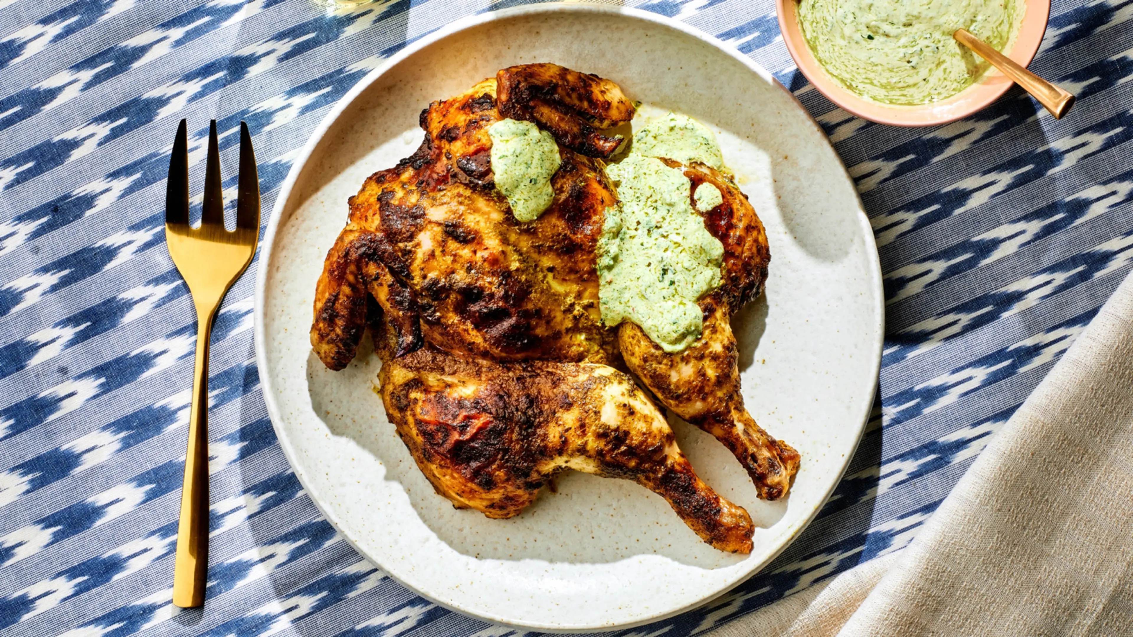 Creamy Chimichurri Roast Chicken