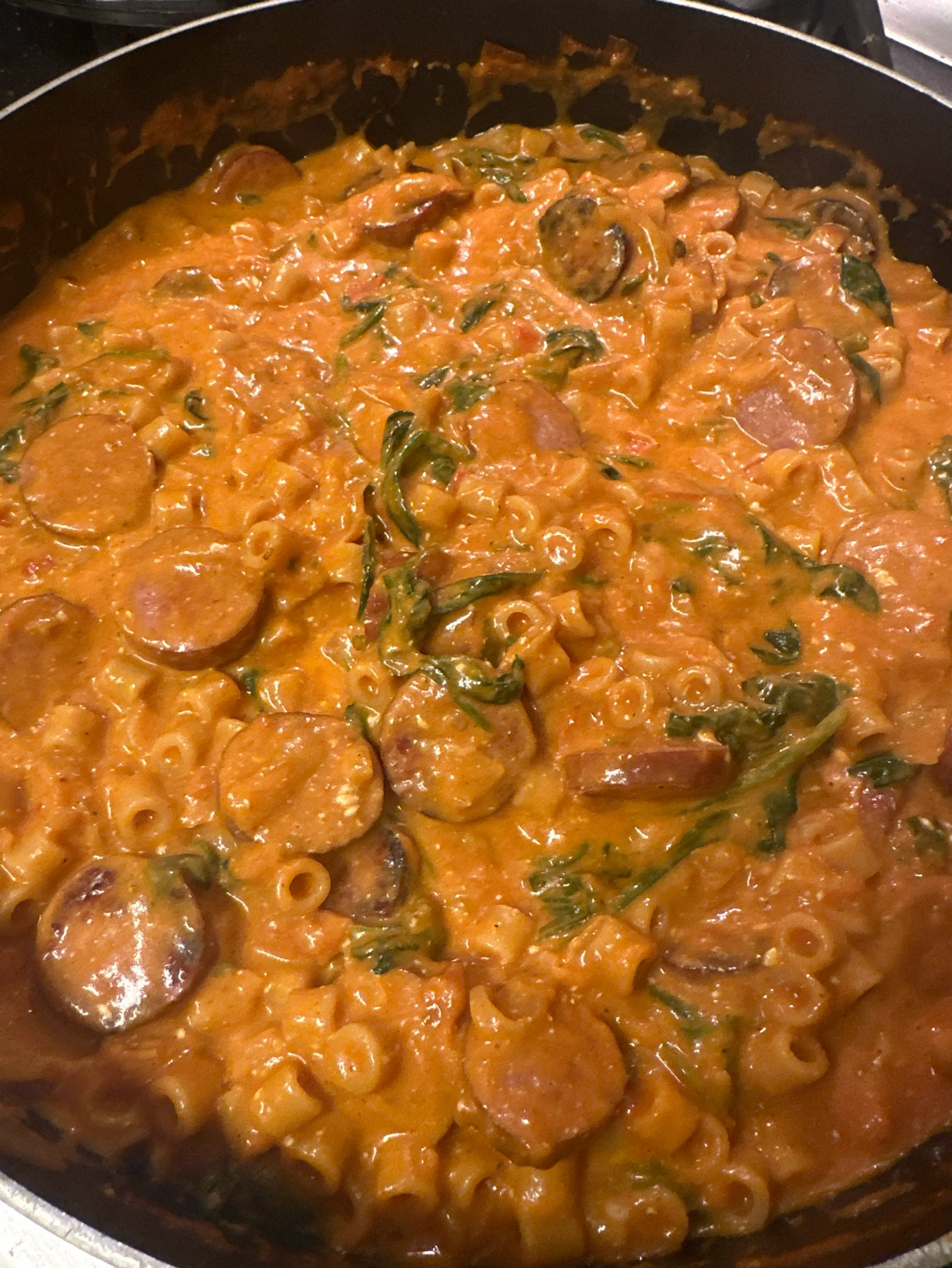 Sausage Spinach Pasta Sauté