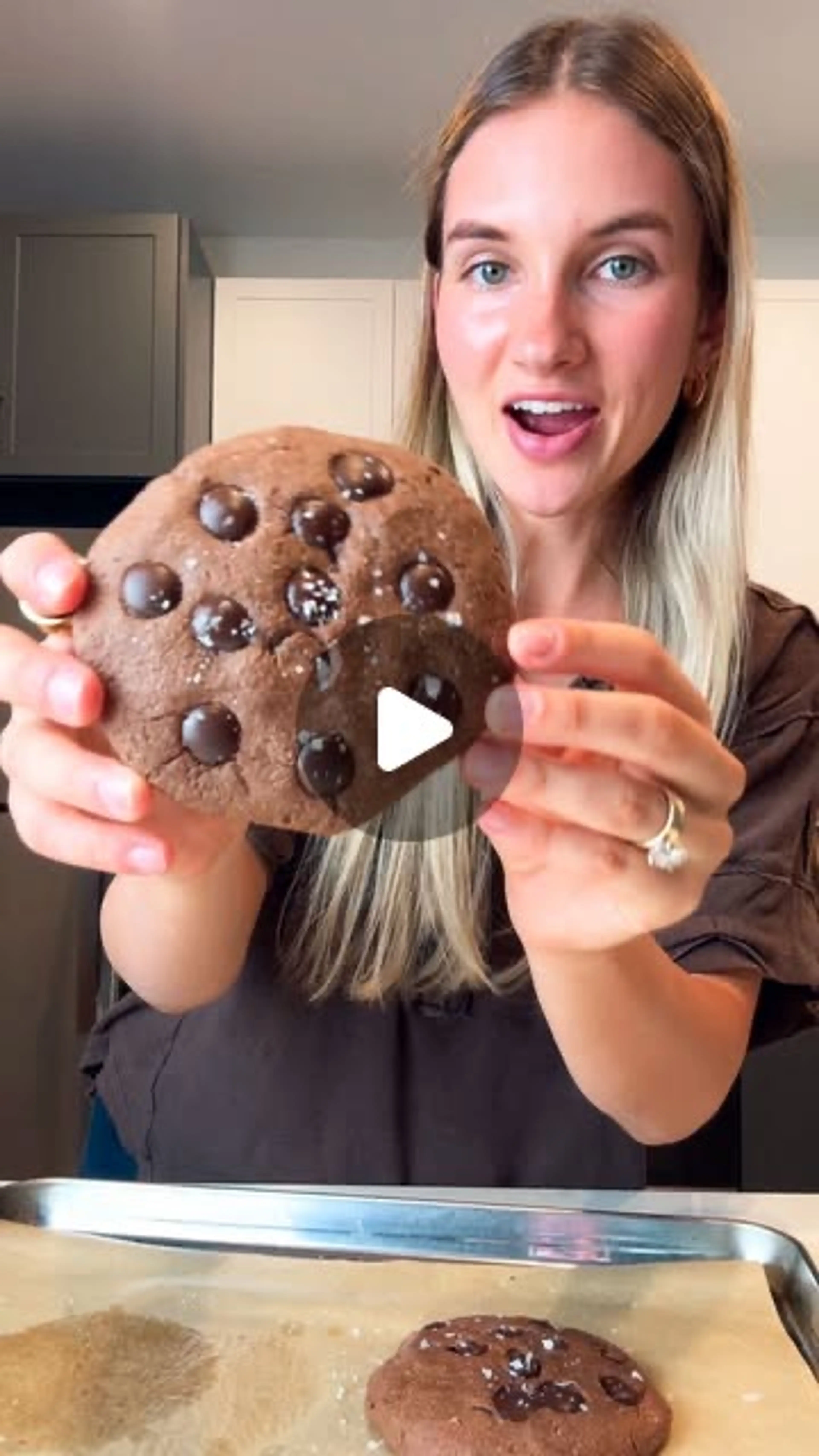 Giant Double Chocolate Chip Cookie