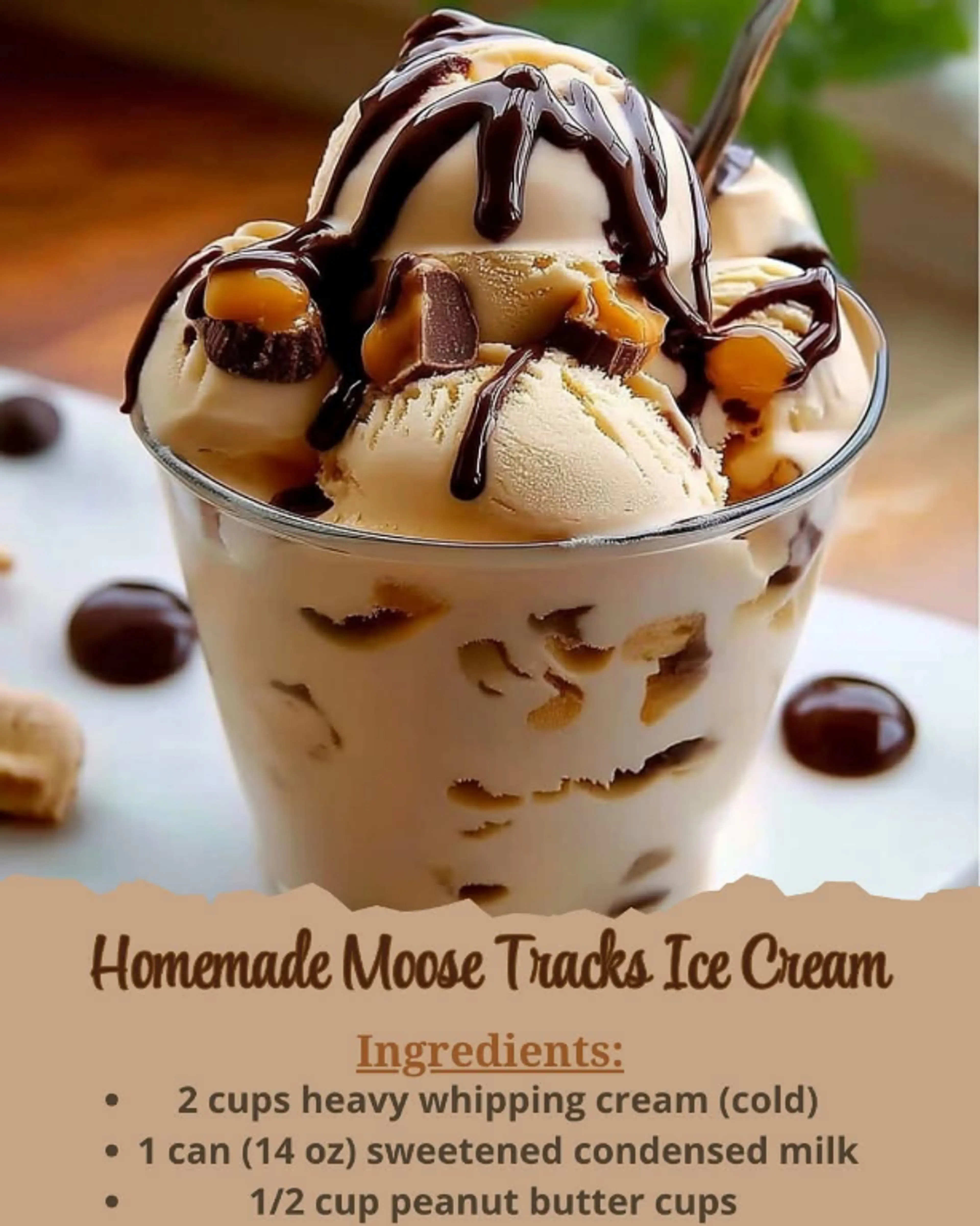 Homemade Moose Tracks Ice Cream