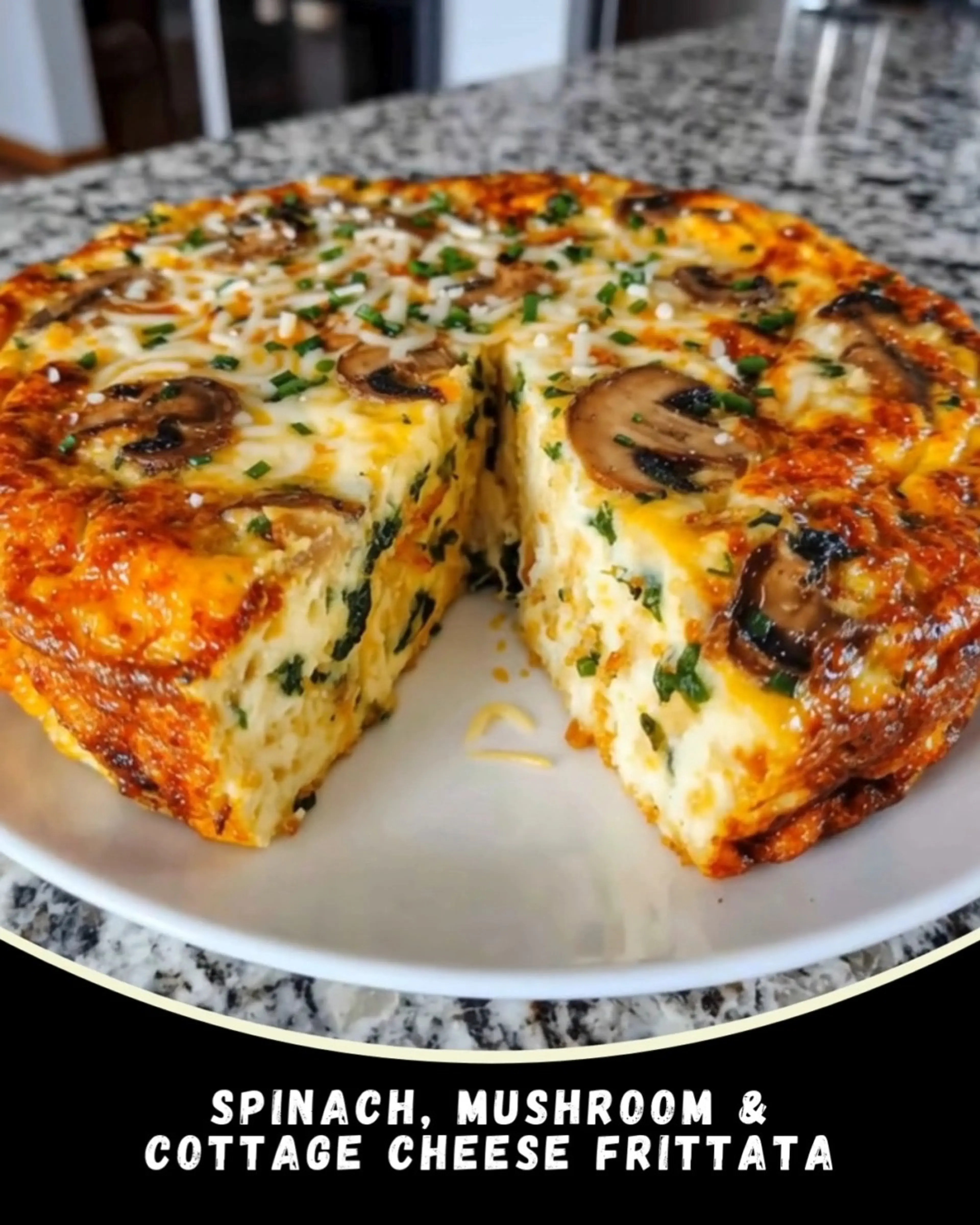 Spinach, Mushroom & Cottage Cheese Frittata