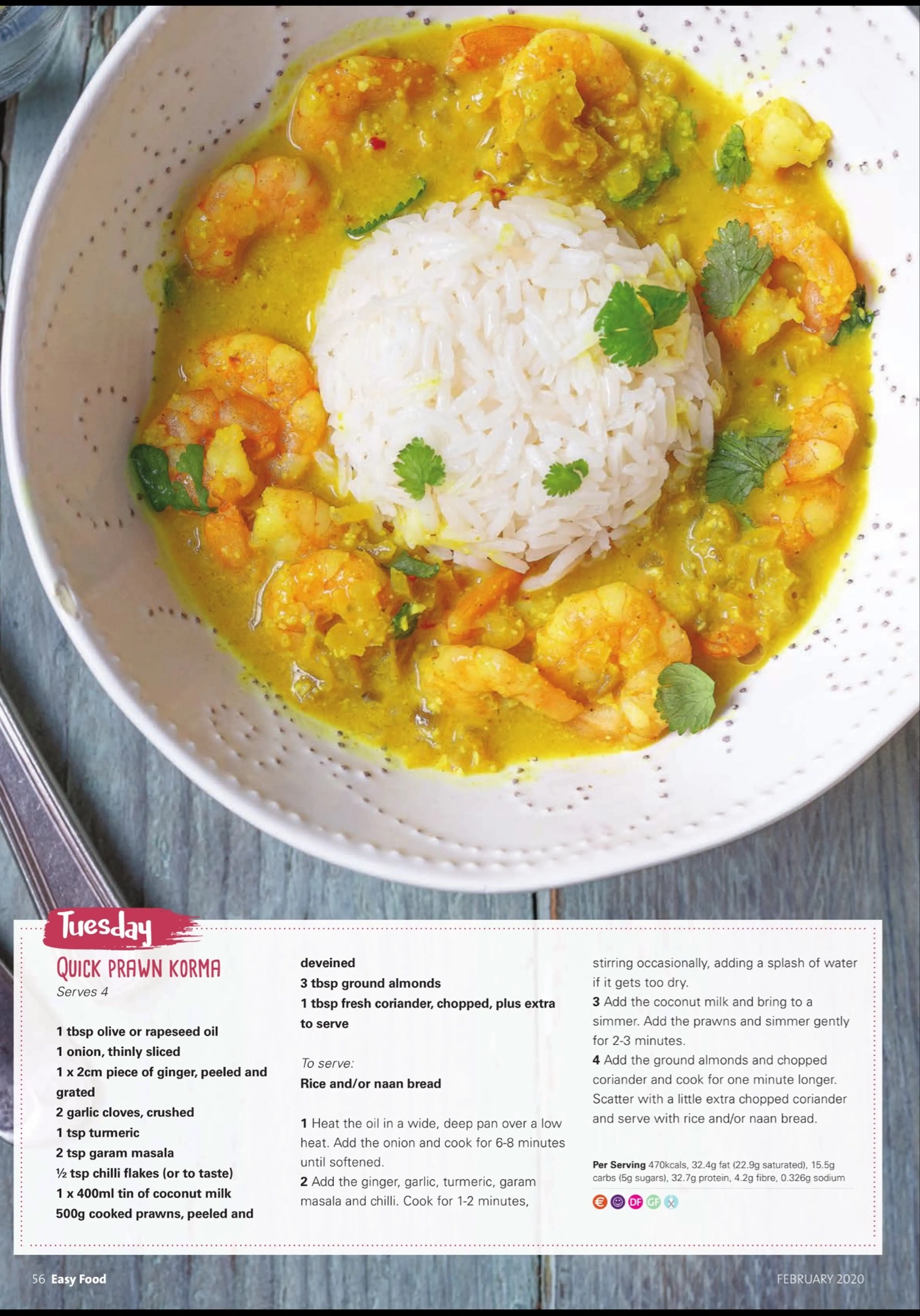 QUICK PRAWN KORMA