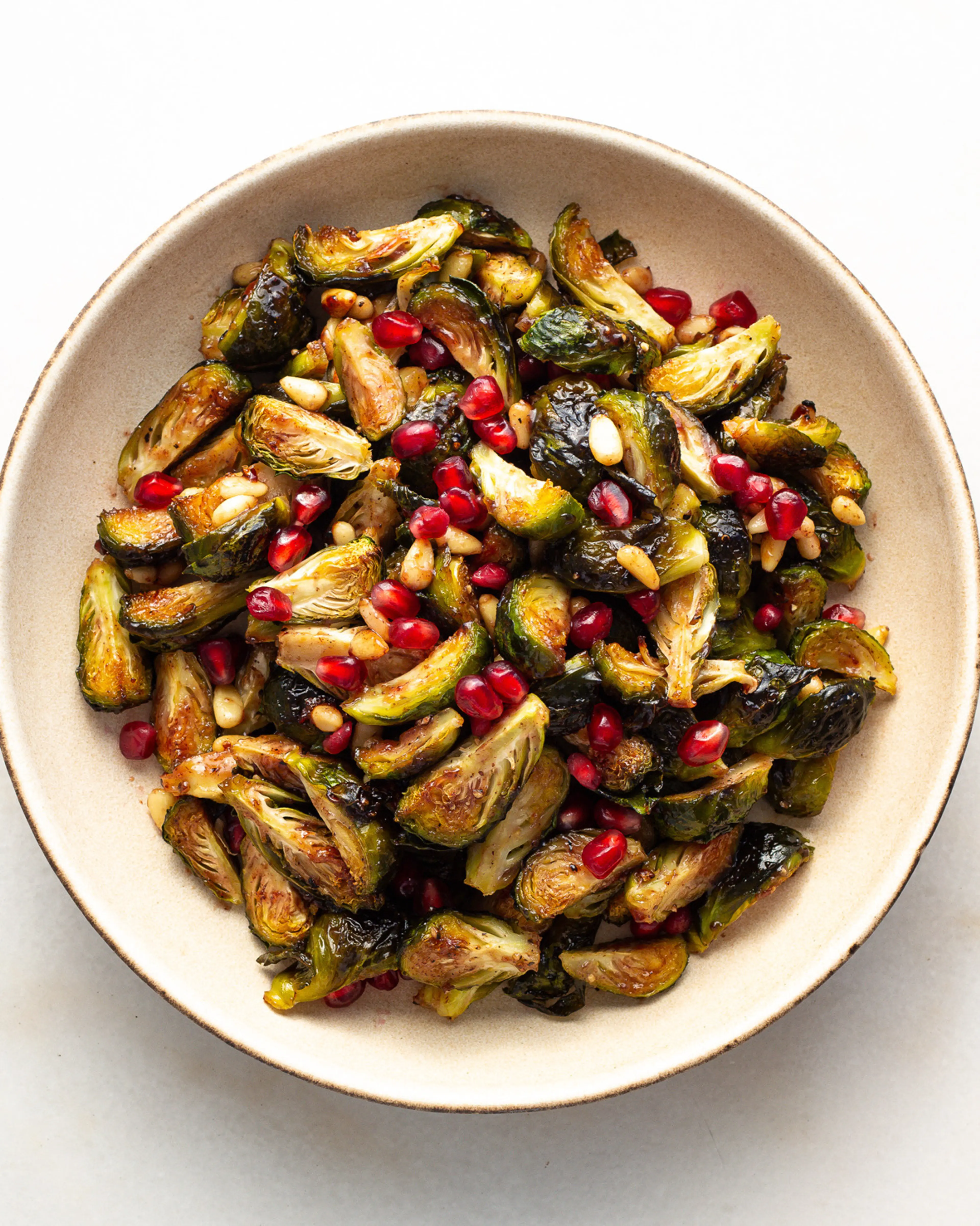 Crispy Brussel Sprouts with Cranberry Soy Glaze