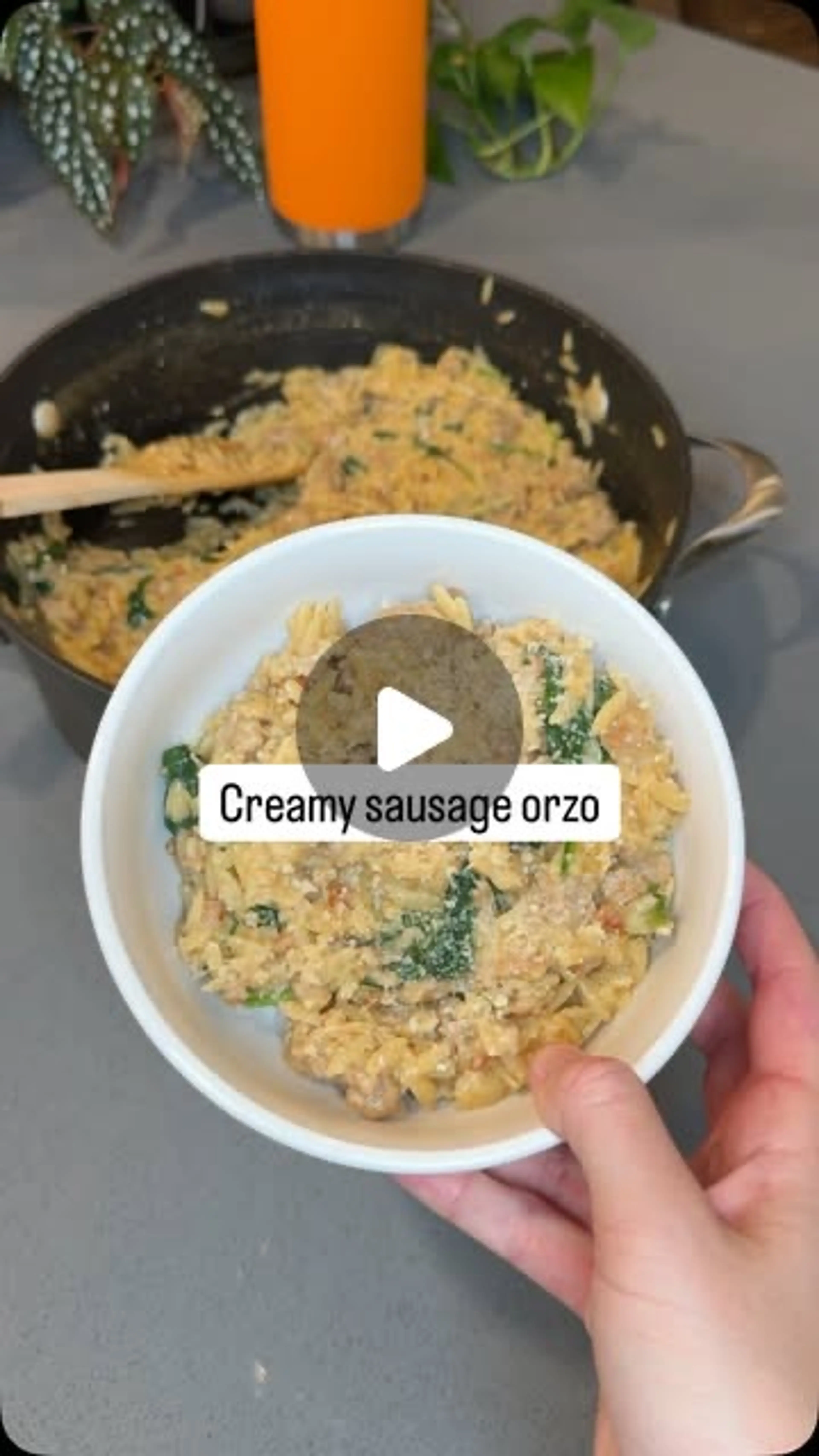 One-Pot Creamy Sausage orzo