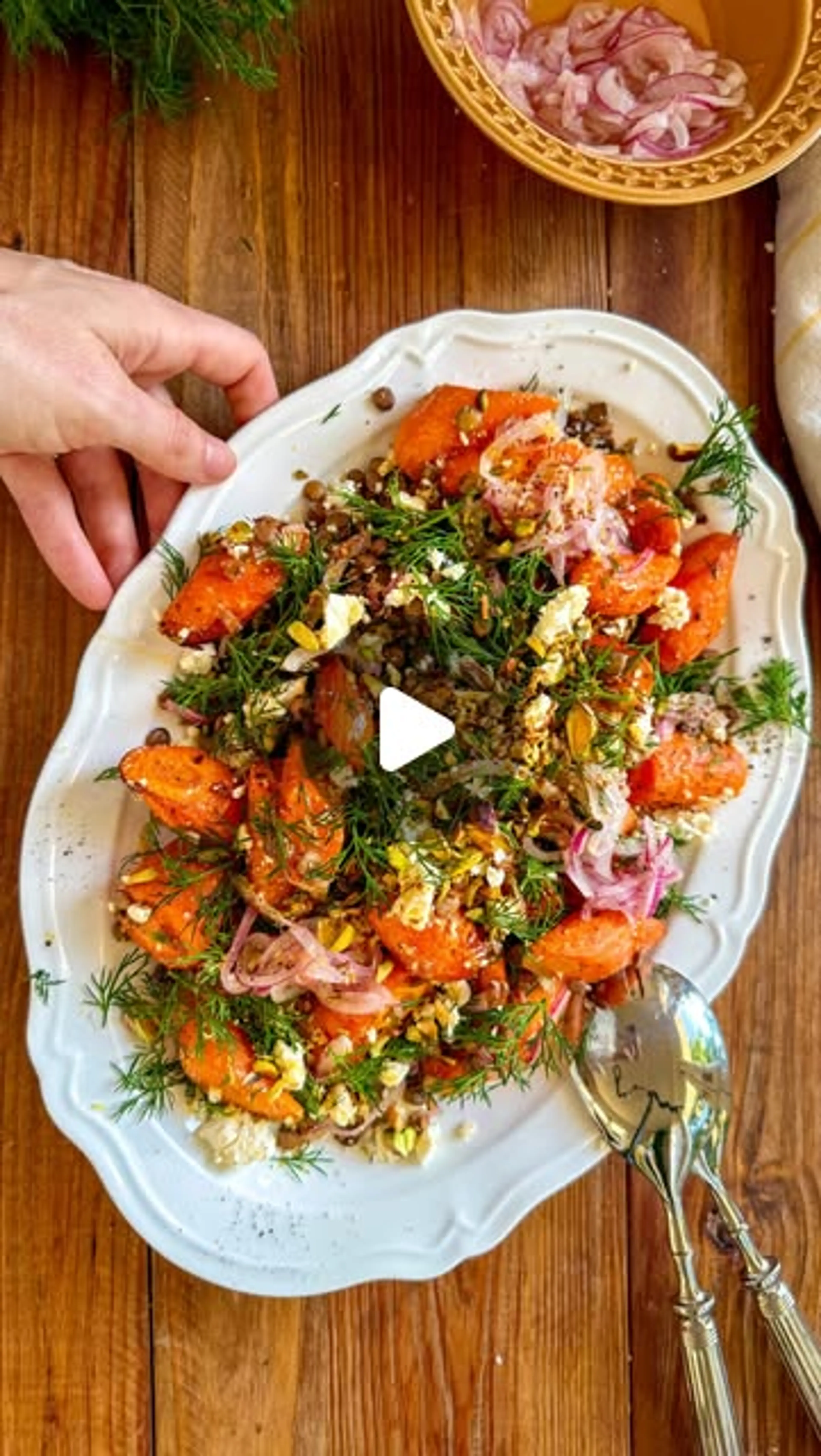 Dilly Carrot, Lentil and Feta Salad