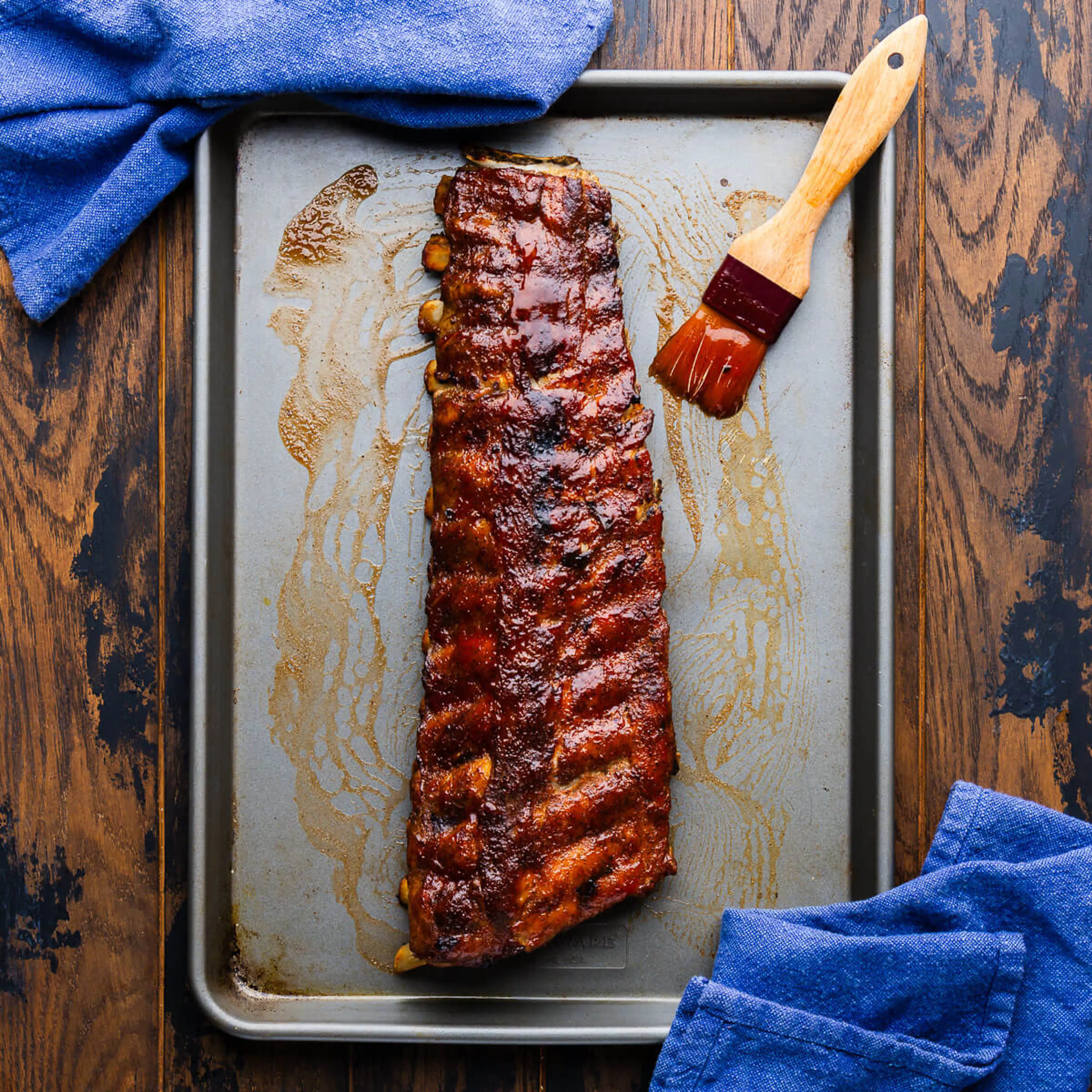Oven Baked Ribs and Tangy BBQ Sauce