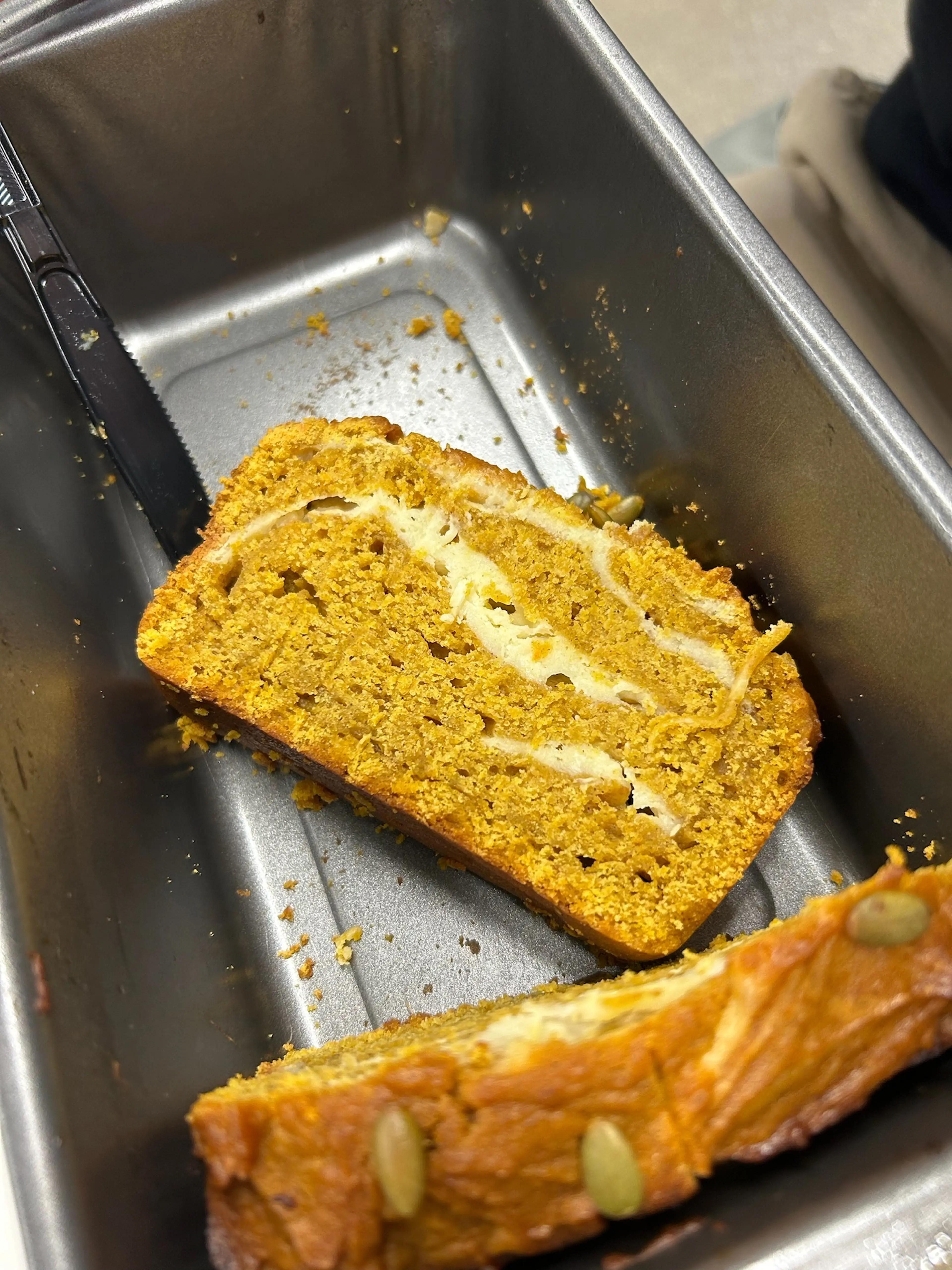 Cream Cheese Swirl Pumpkin Bread